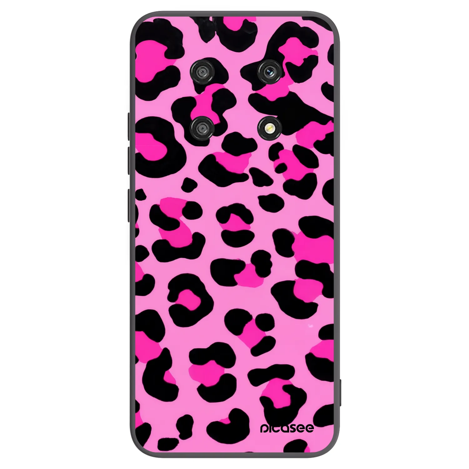 Picasee crna silikonska maskica za Honor Magic4 Lite 5G - Pink Tiger