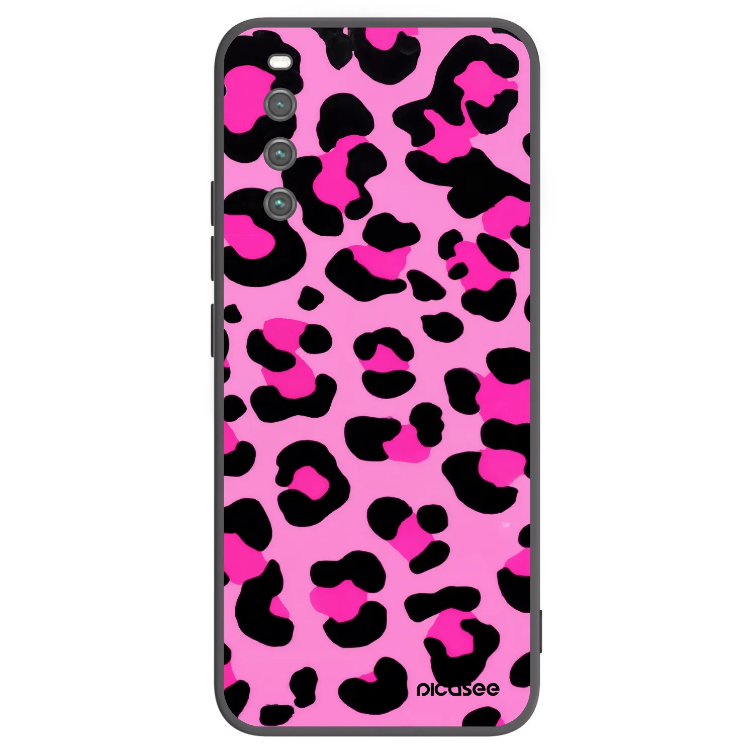 Picasee crna silikonska maskica za Sony Xperia 10 IV 5G - Pink Tiger