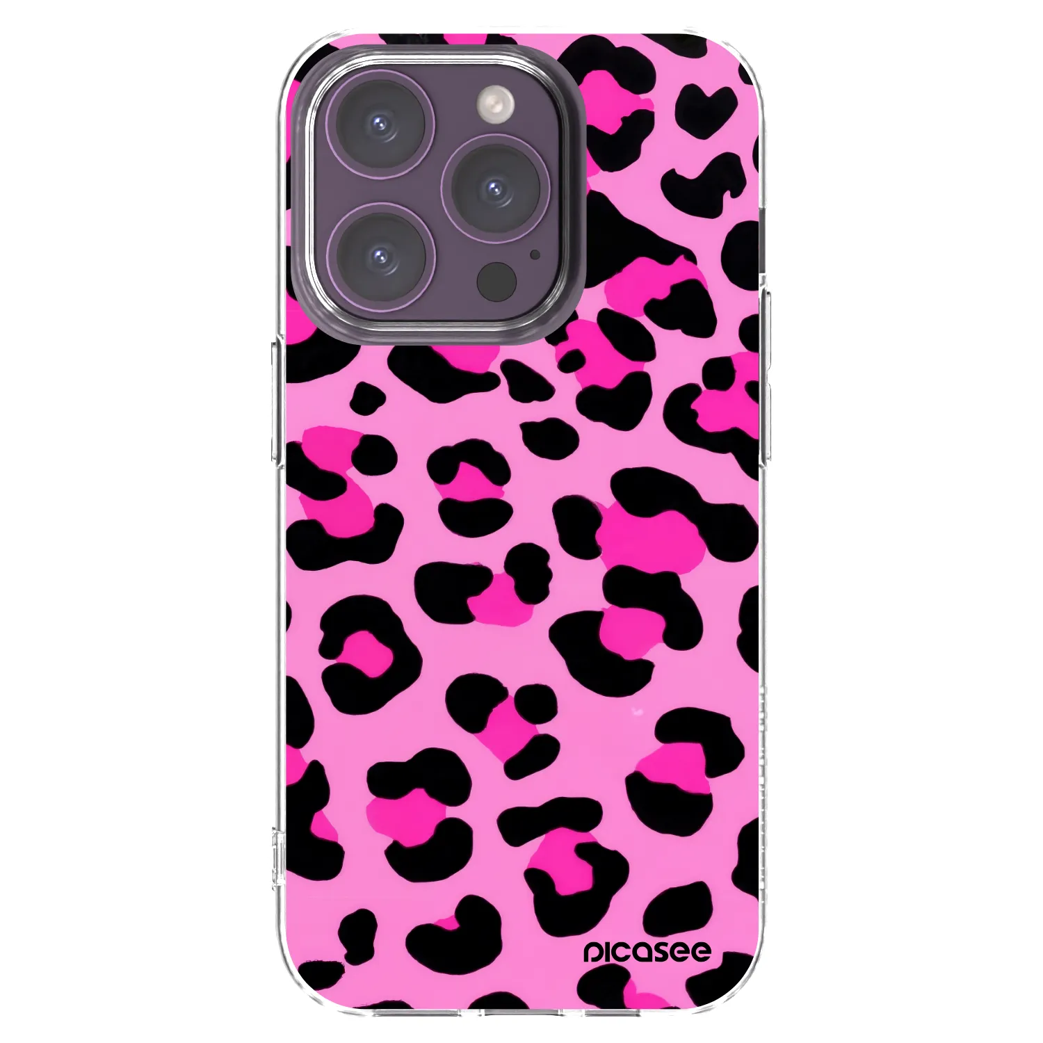 Picasee silikonska prozirna maskica za Apple iPhone 14 Pro - Pink Tiger