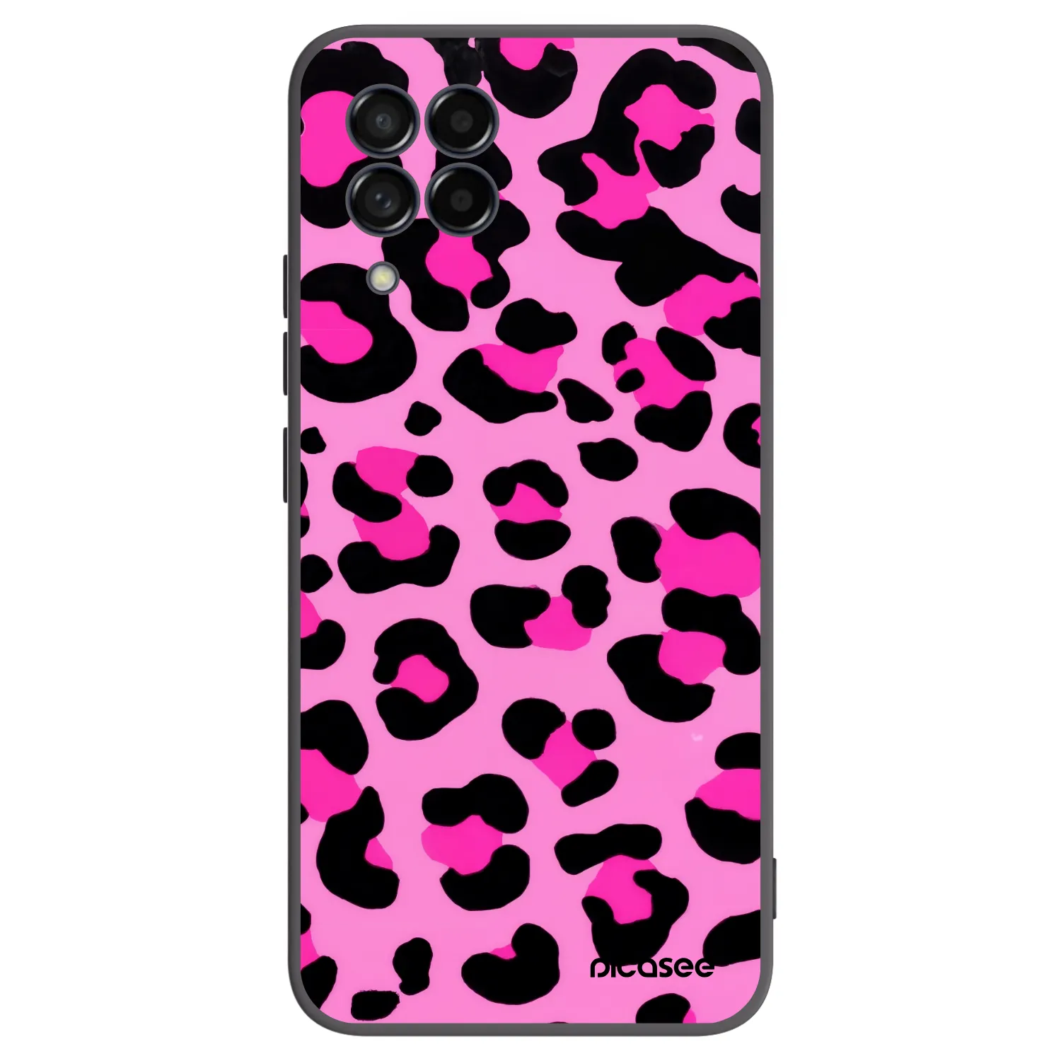 Picasee crna silikonska maskica za Samsung Galaxy M53 5G - Pink Tiger