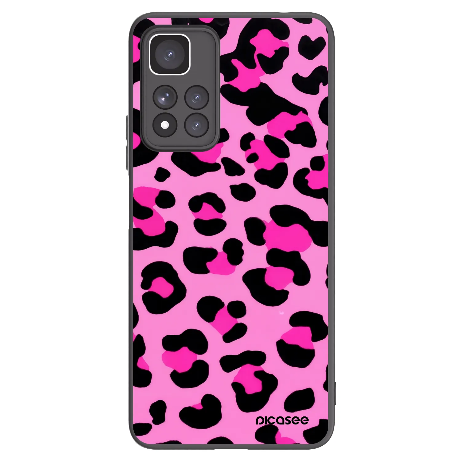 Picasee crna silikonska maskica za Xiaomi Redmi Note 11 Pro+ 5G - Pink Tiger