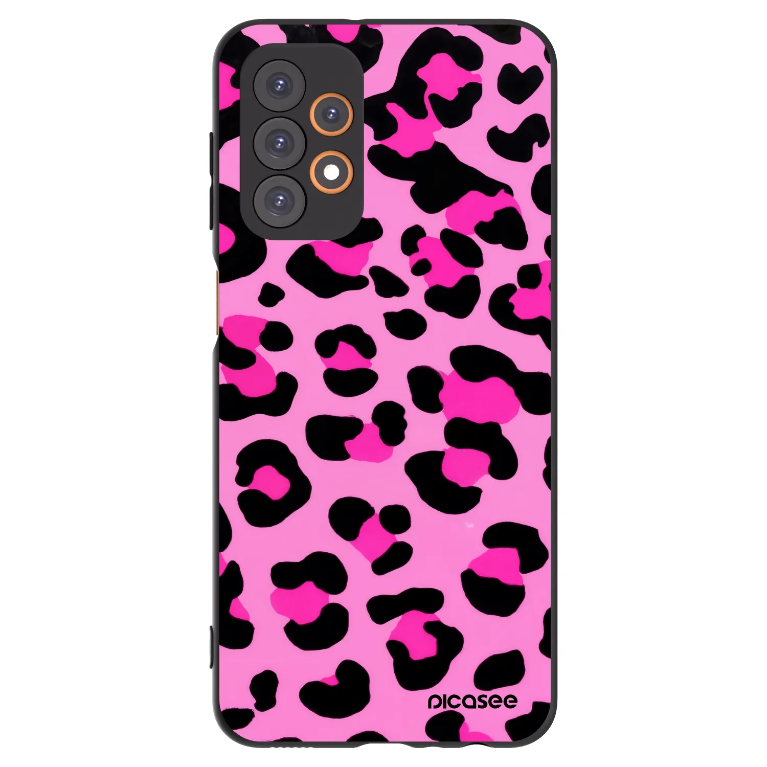 Picasee crna silikonska maskica za Samsung Galaxy A23 A236B 5G - Pink Tiger