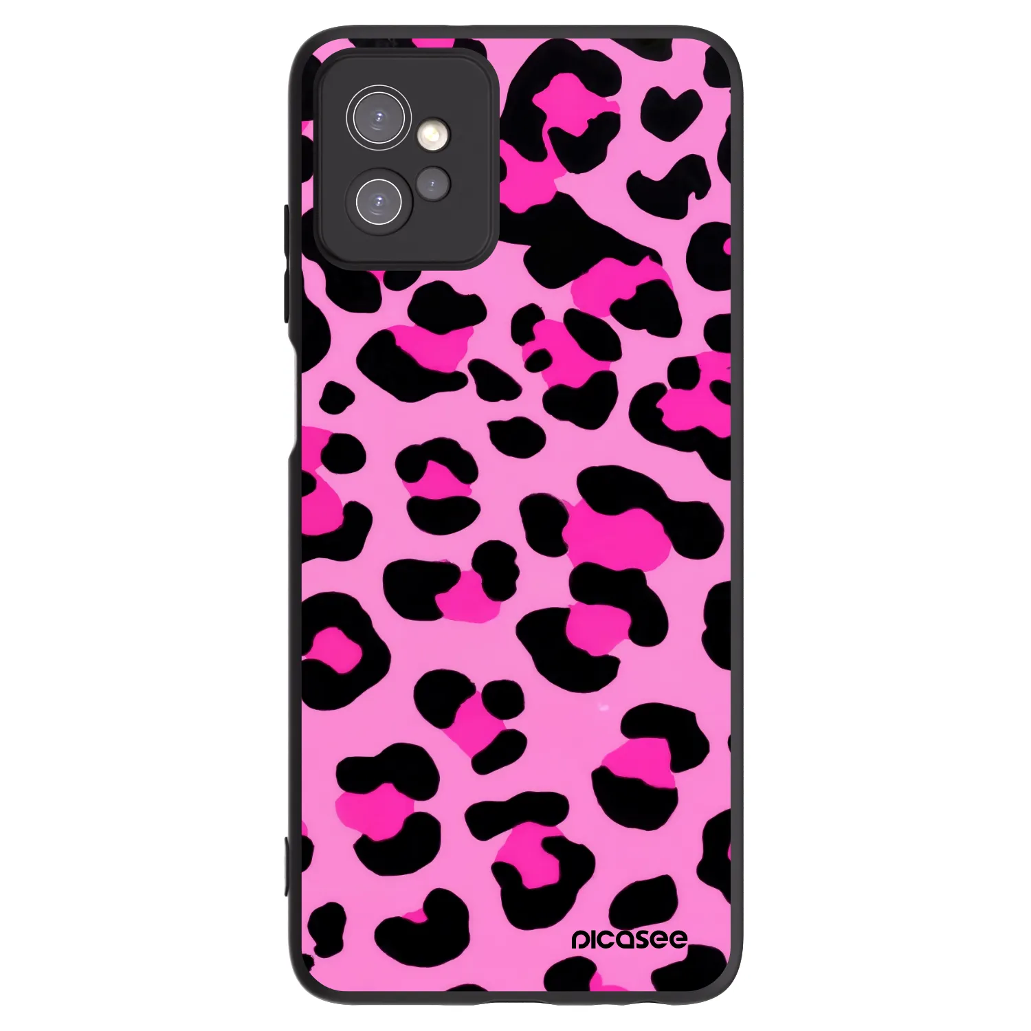 Picasee crna silikonska maskica za Motorola Moto G32 - Pink Tiger