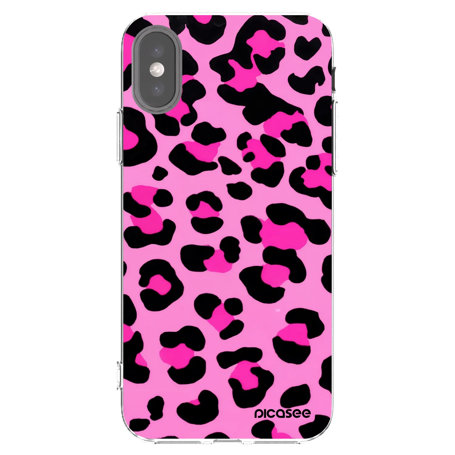 Picasee silikonska prozirna maskica za Apple iPhone X/XS - Pink Tiger