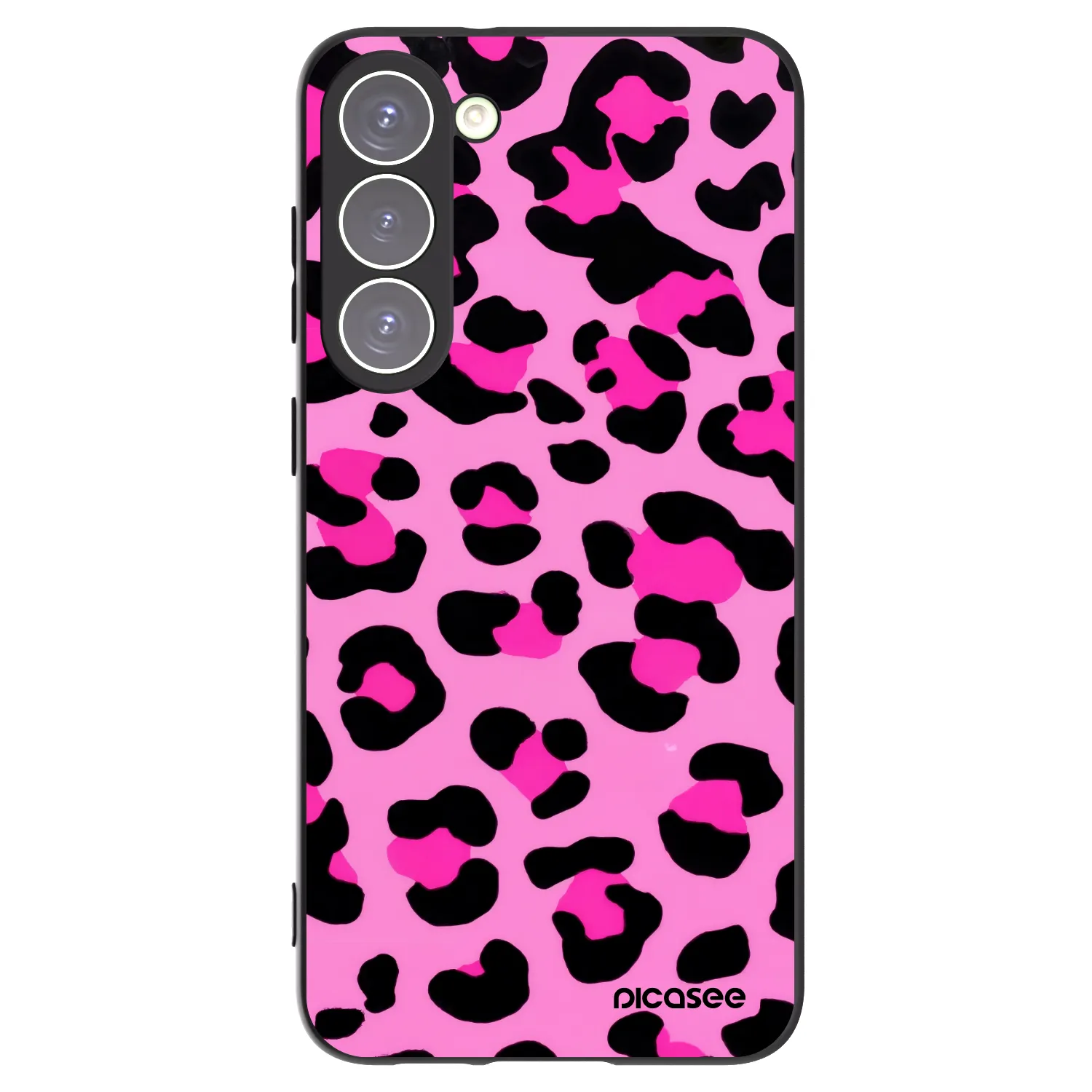 Picasee crna silikonska maskica za Samsung Galaxy S23+ 5G - Pink Tiger