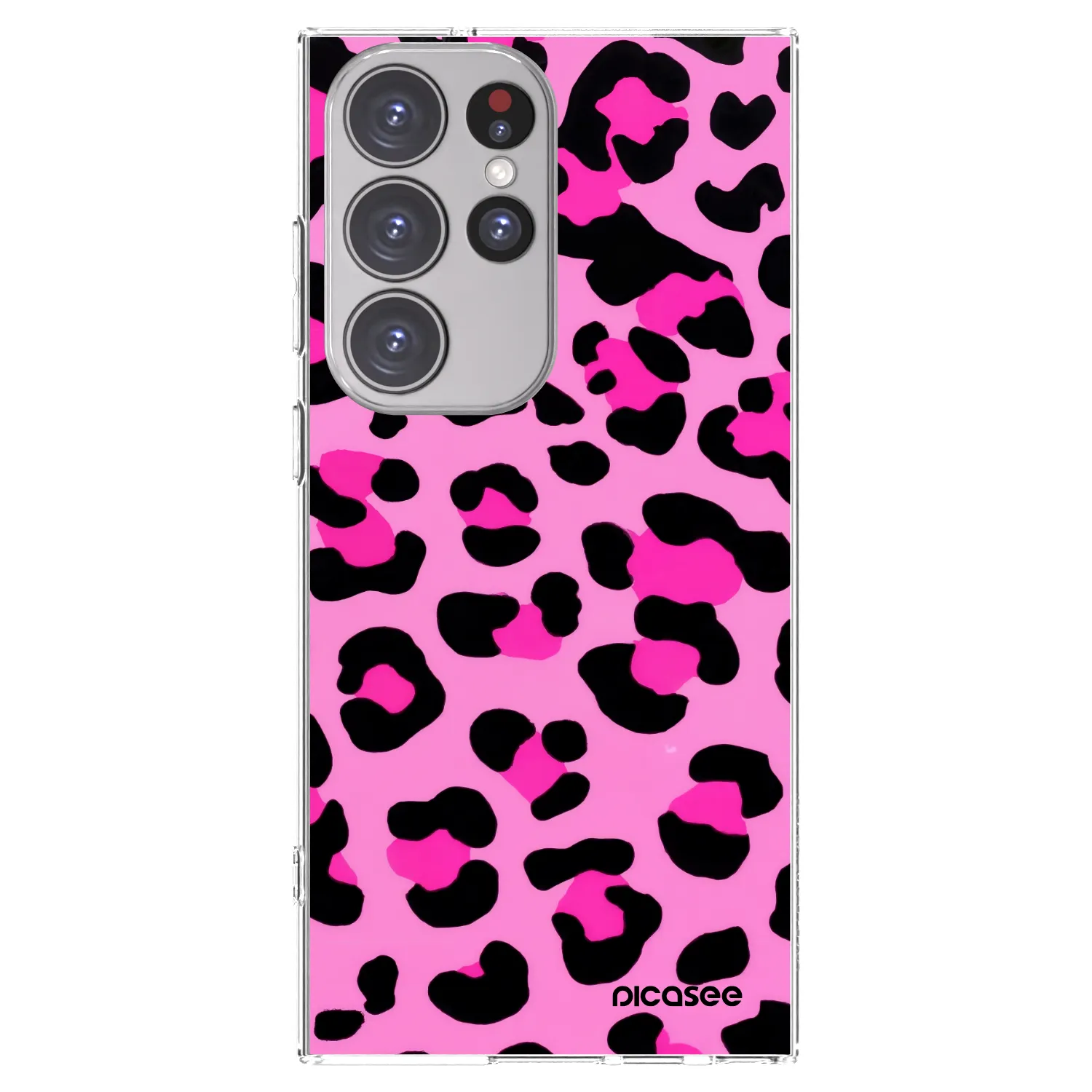 Picasee silikonska prozirna maskica za Samsung Galaxy S23 Ultra 5G - Pink Tiger