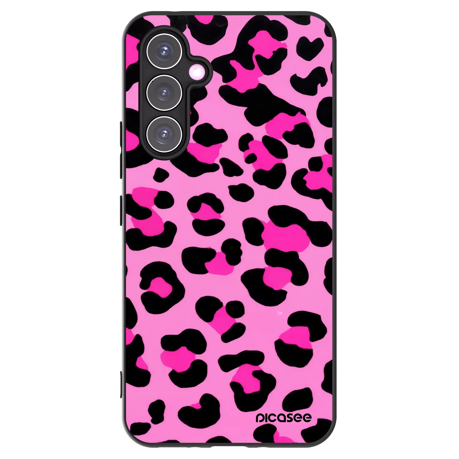 Picasee crna silikonska maskica za Samsung Galaxy A54 5G A546B - Pink Tiger