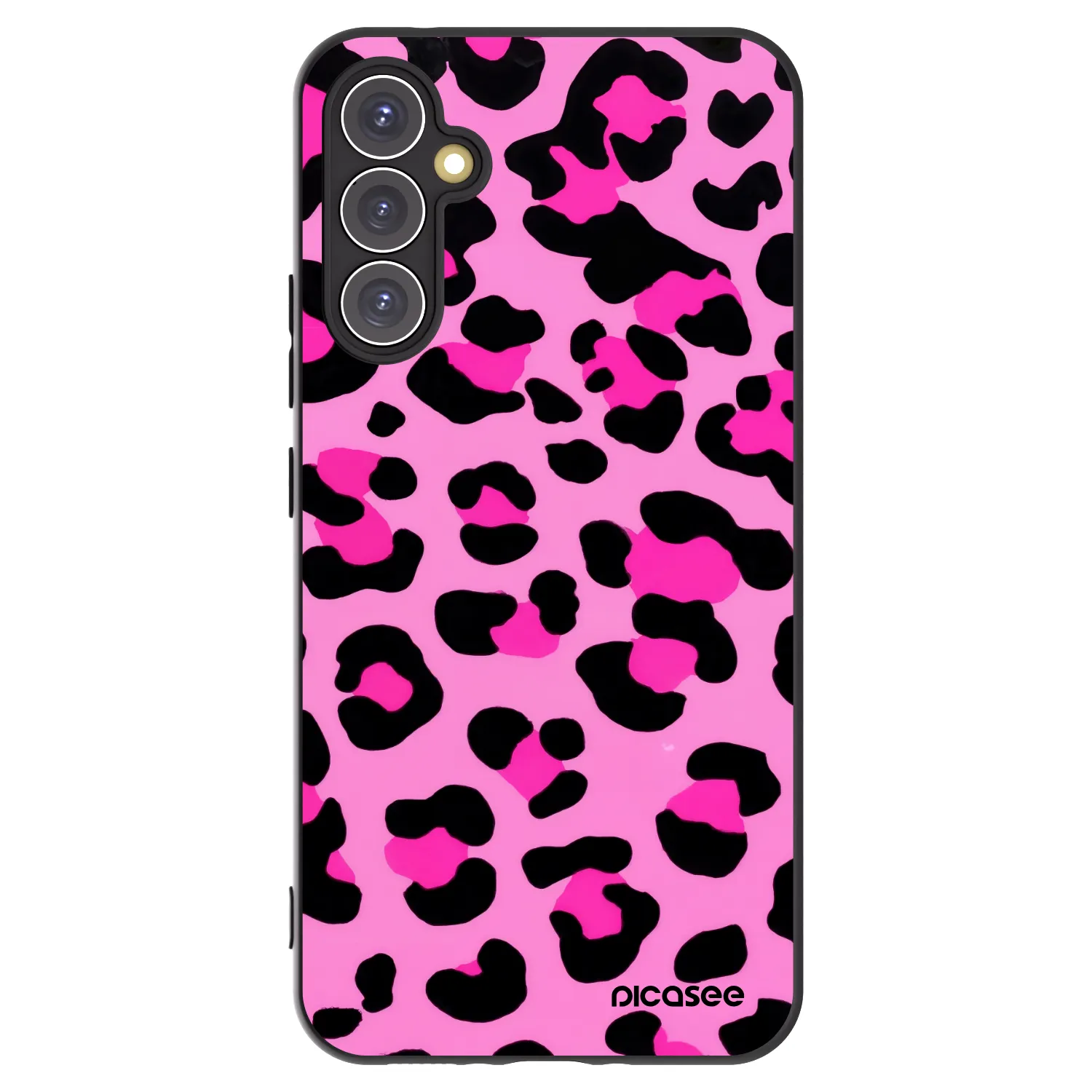 Picasee crna silikonska maskica za Samsung Galaxy A34 5G A346B - Pink Tiger