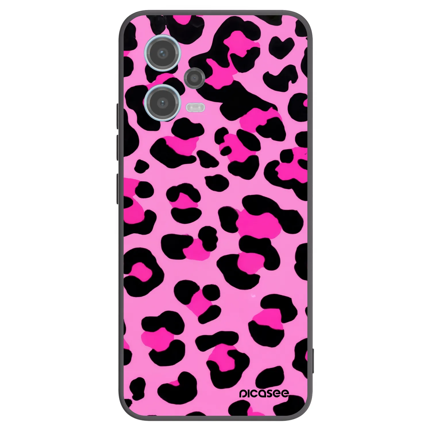 Picasee crna silikonska maskica za Xiaomi Redmi Note 12 5G - Pink Tiger