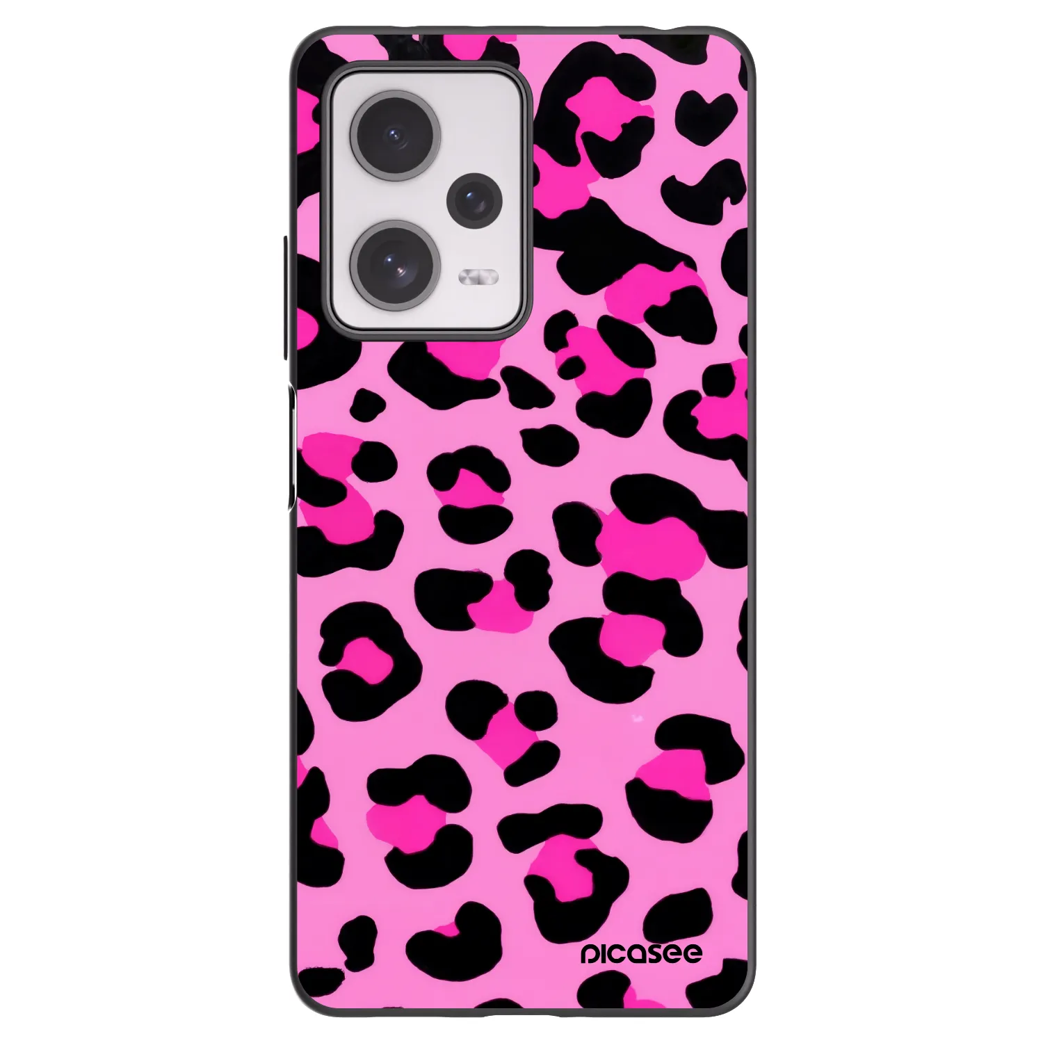 Picasee crna silikonska maskica za Xiaomi Redmi Note 12 Pro+ 5G - Pink Tiger