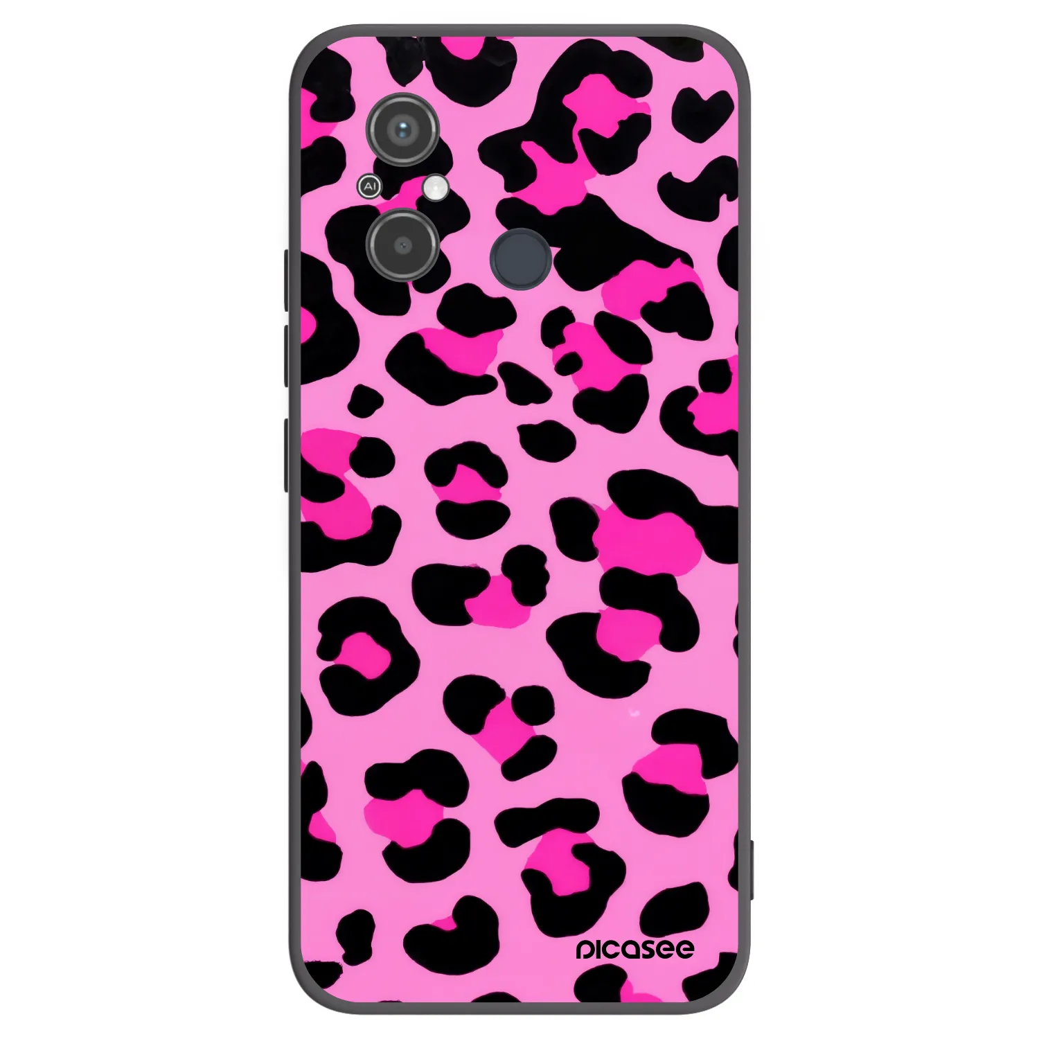 Picasee crna silikonska maskica za Xiaomi Redmi 12C - Pink Tiger