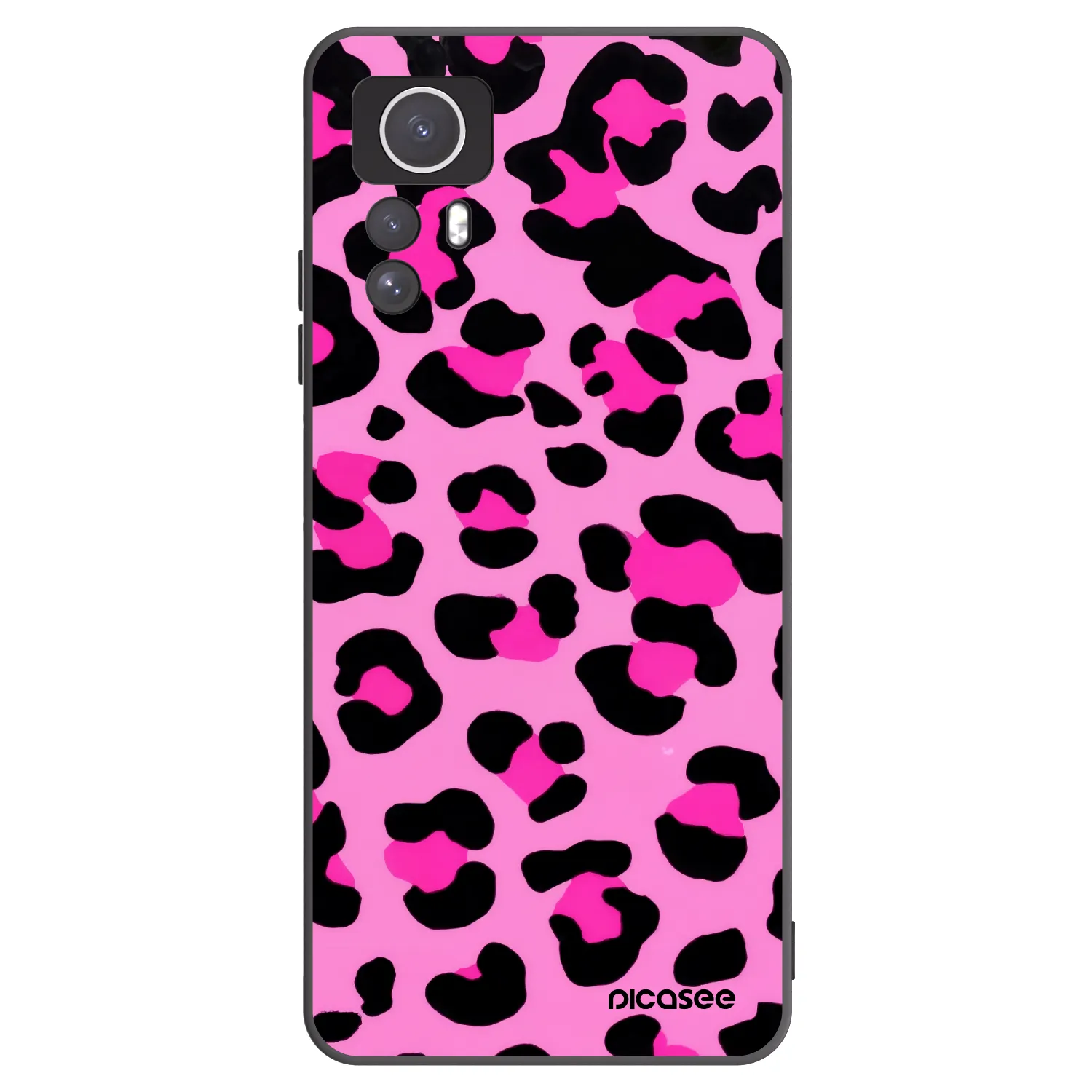 Picasee crna silikonska maskica za Xiaomi Redmi Note 12S - Pink Tiger