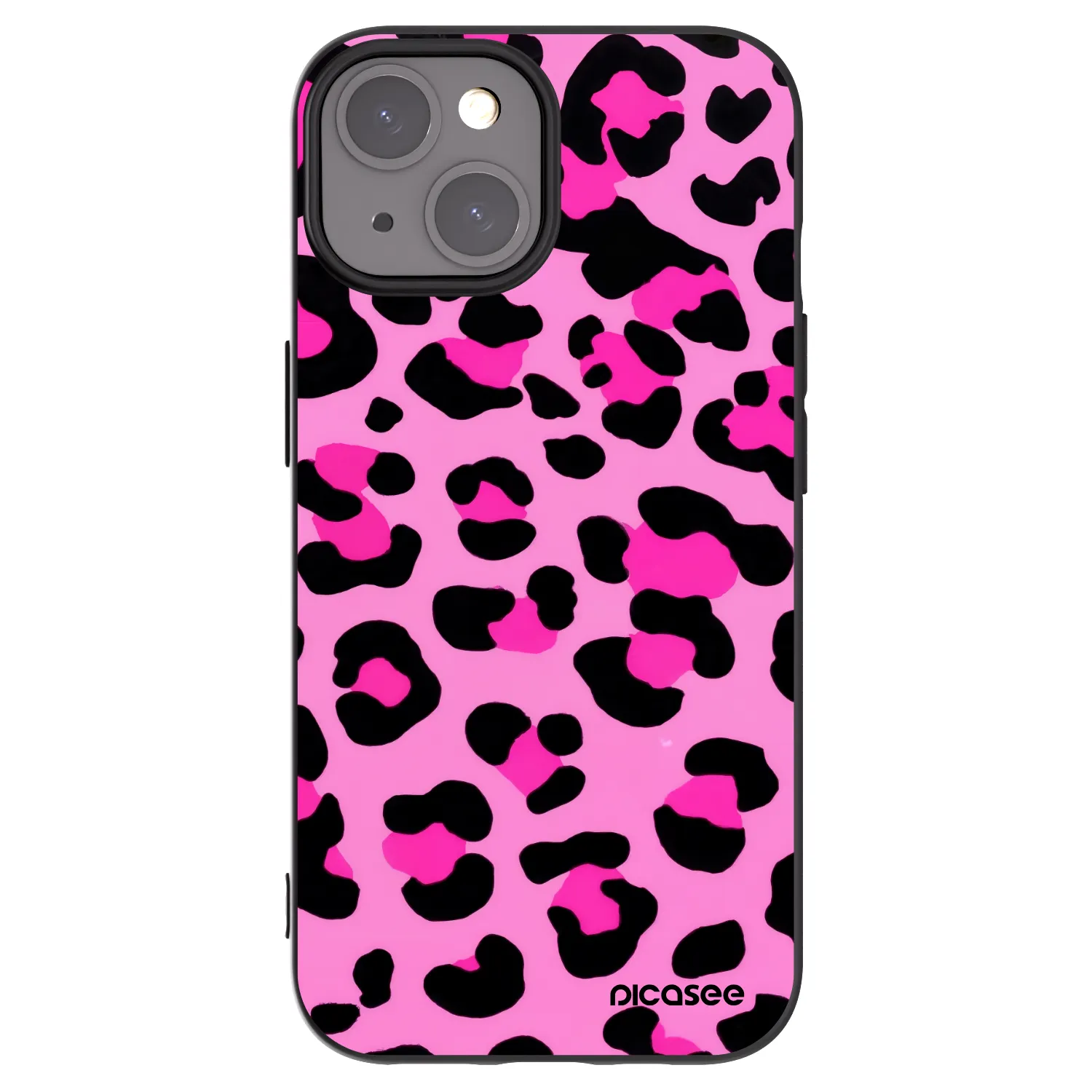 Picasee crna silikonska maskica za Apple iPhone 15 - Pink Tiger