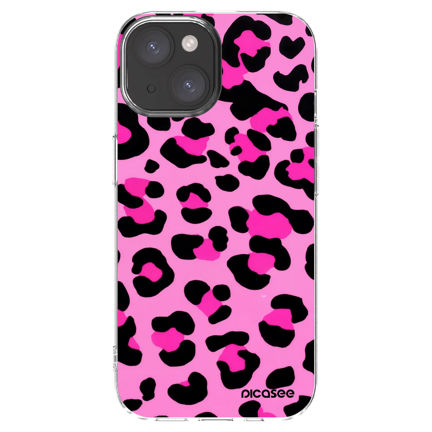 Picasee silikonska prozirna maskica za Apple iPhone 15 - Pink Tiger