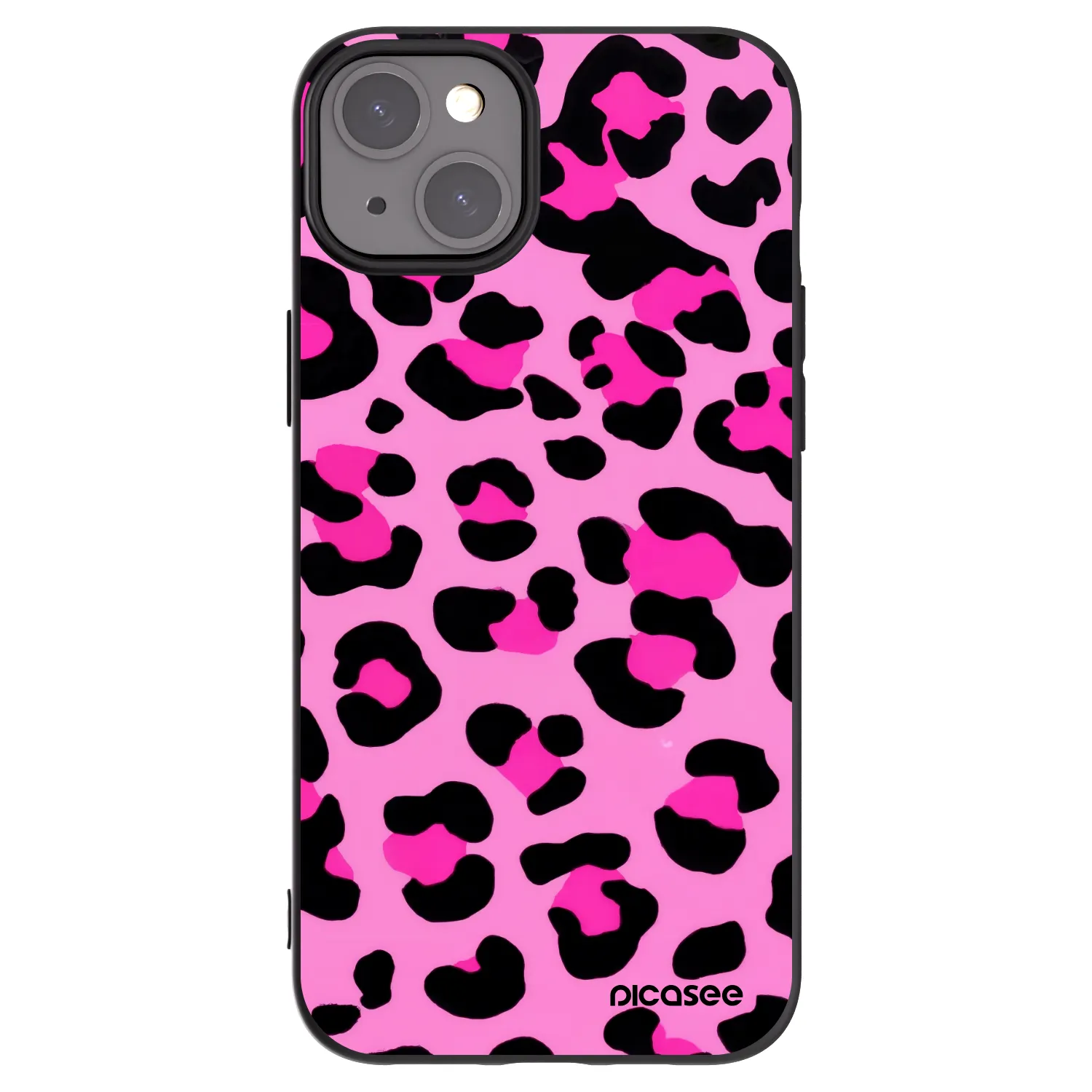 Picasee crna silikonska maskica za Apple iPhone 15 Plus - Pink Tiger