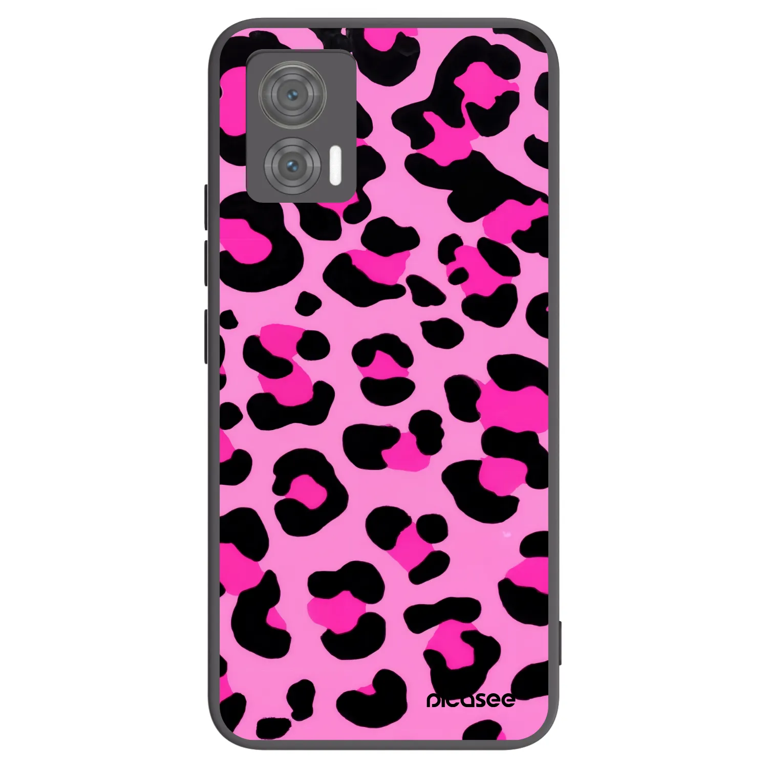 Picasee crna silikonska maskica za Motorola Edge 30 Neo - Pink Tiger