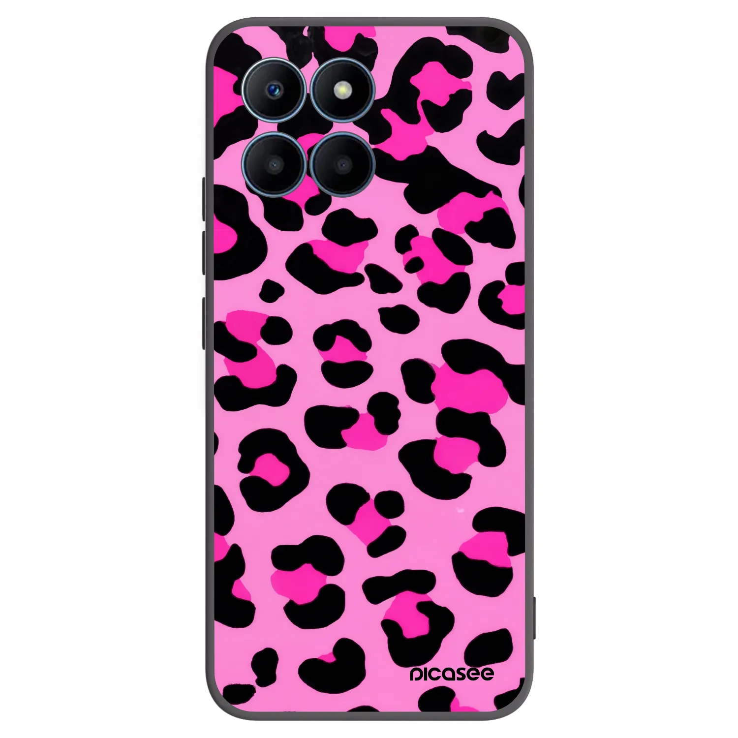 Picasee crna silikonska maskica za Honor 70 Lite - Pink Tiger