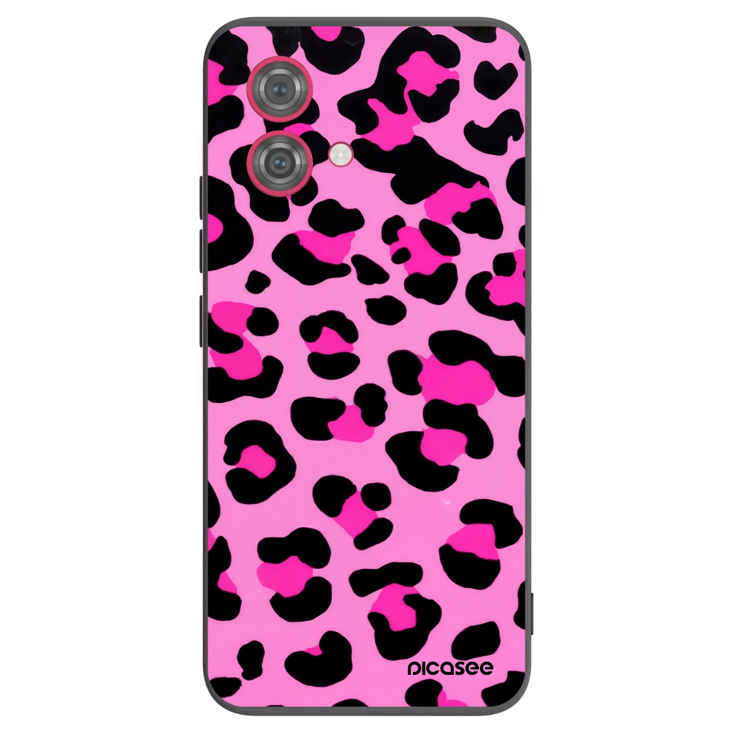 Picasee crna silikonska maskica za Motorola Moto G84 5G - Pink Tiger
