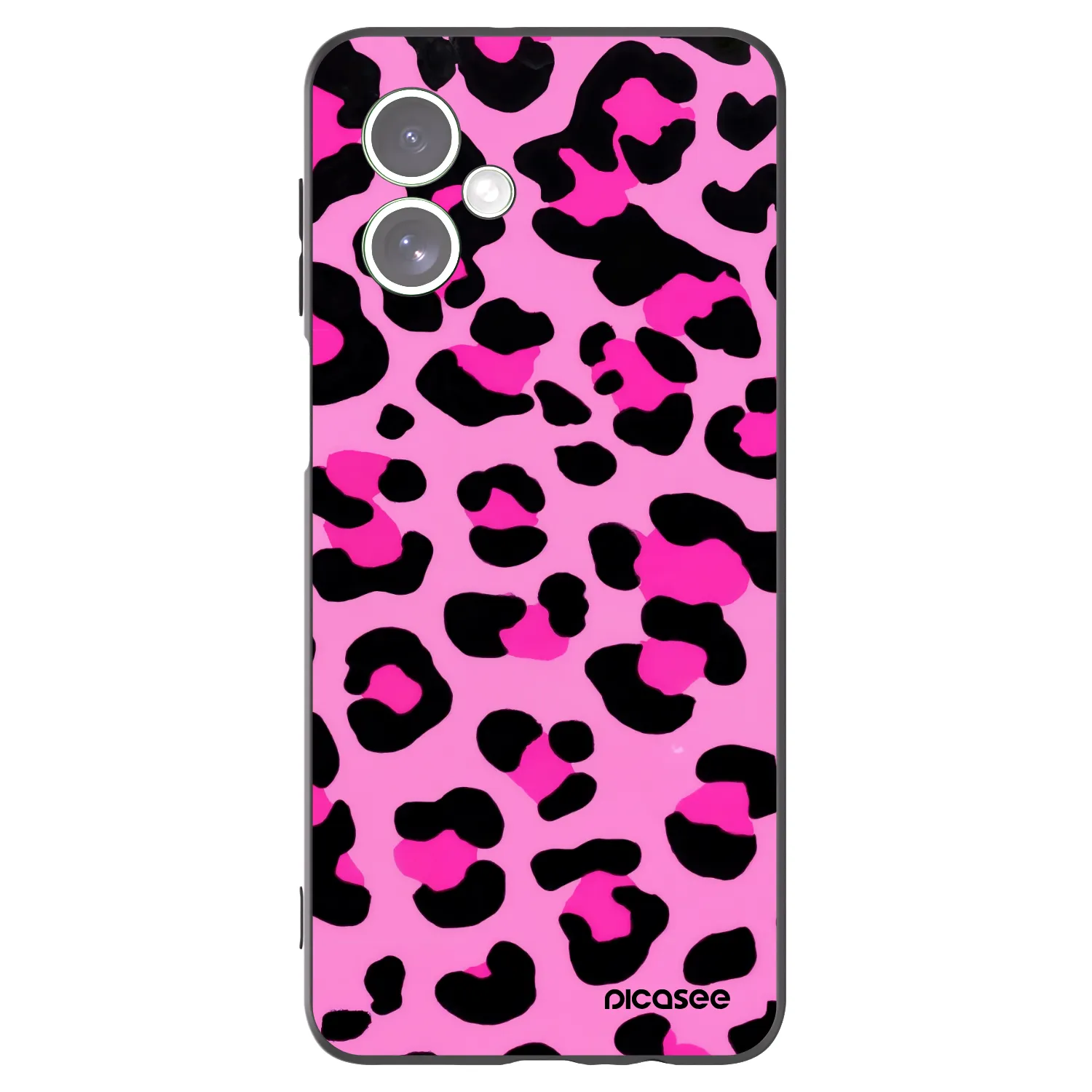 Picasee crna silikonska maskica za Motorola Moto G54 5G - Pink Tiger