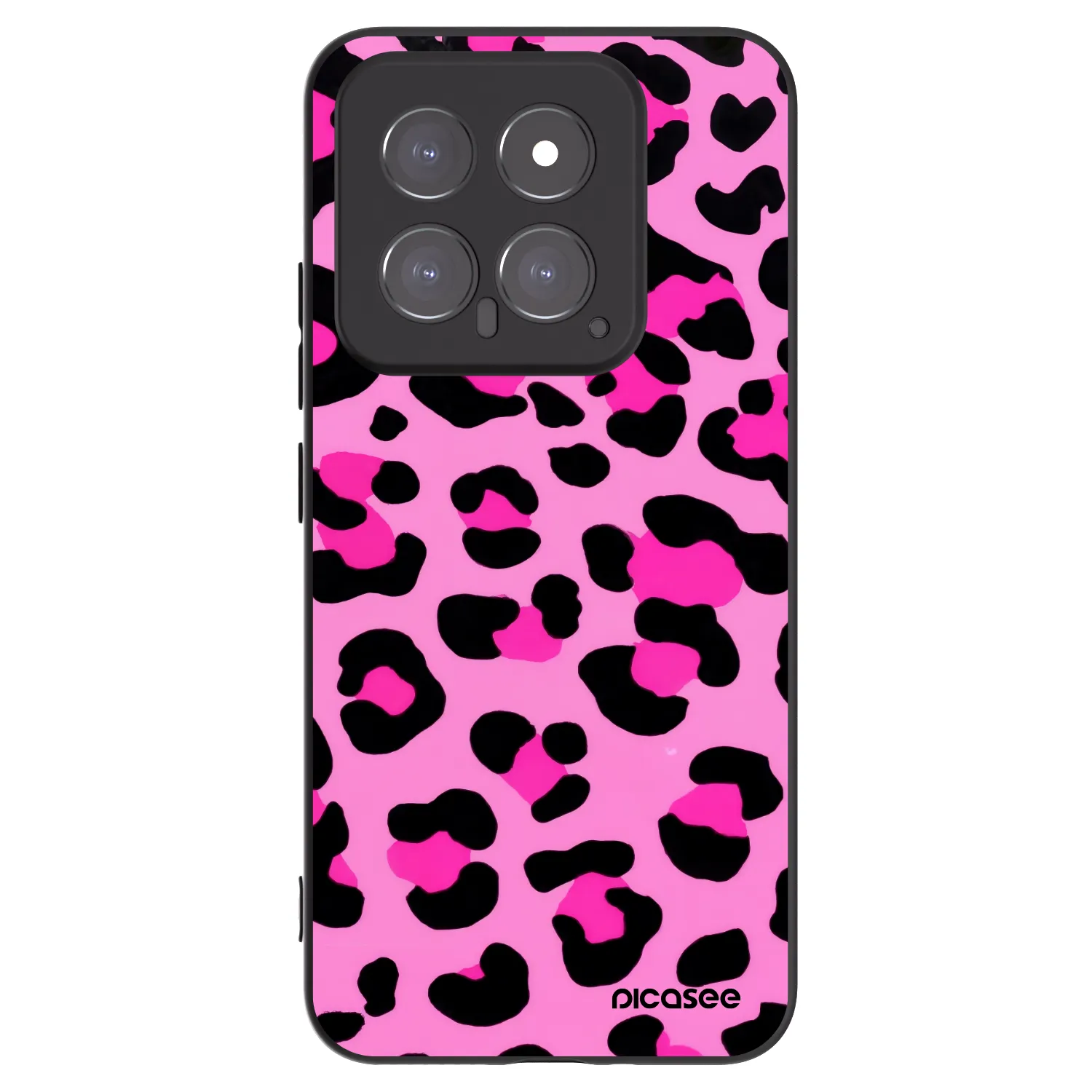 Picasee crna silikonska maskica za Xiaomi 14 - Pink Tiger
