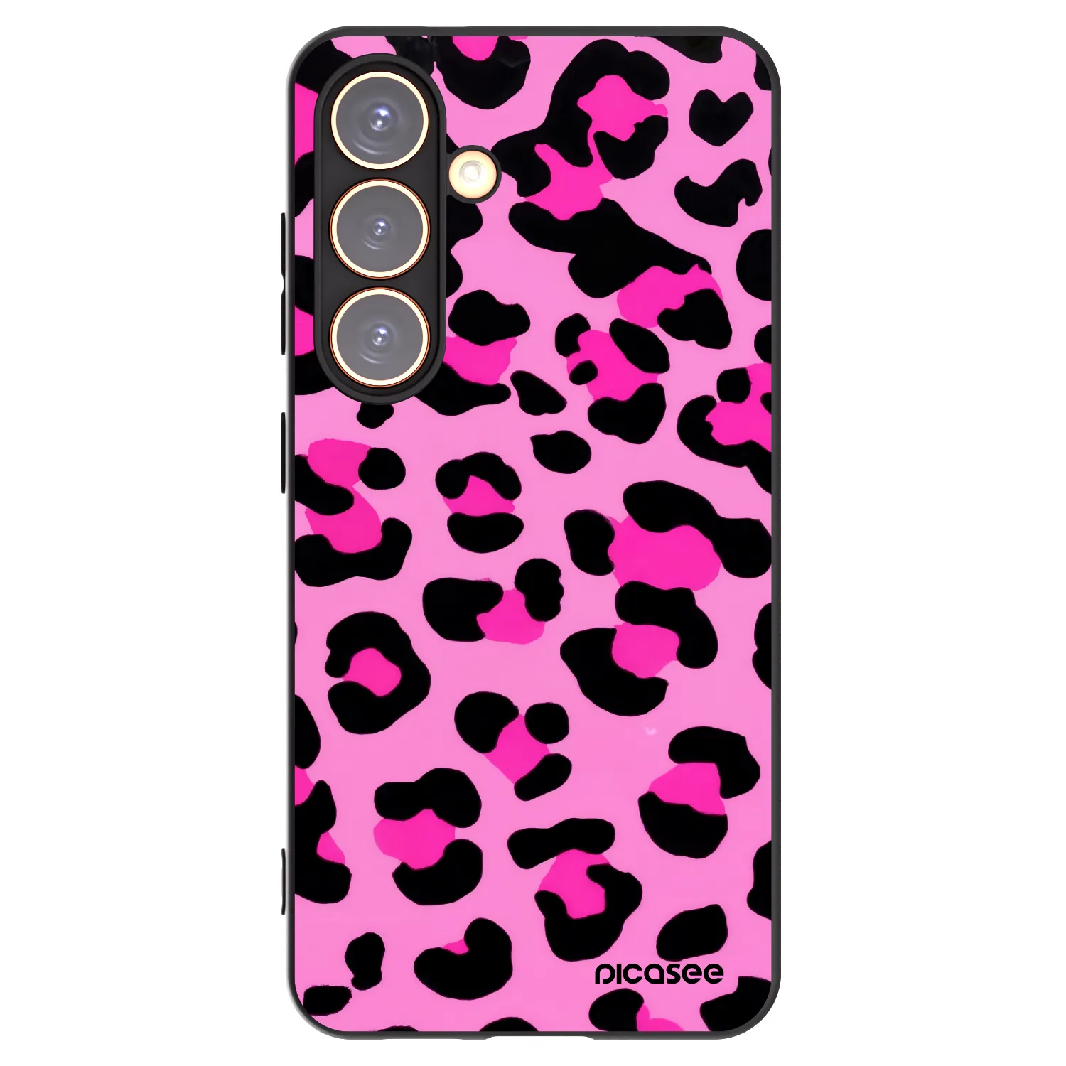 Picasee crna silikonska maskica za Samsung Galaxy S24 S921B 5G - Pink Tiger