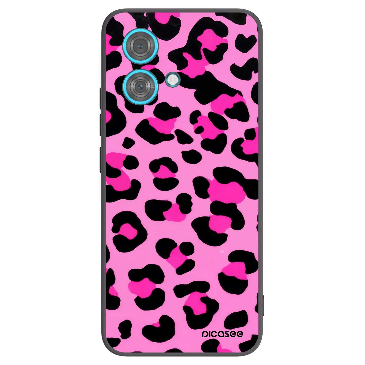 Picasee crna silikonska maskica za Motorola Edge 40 Neo - Pink Tiger