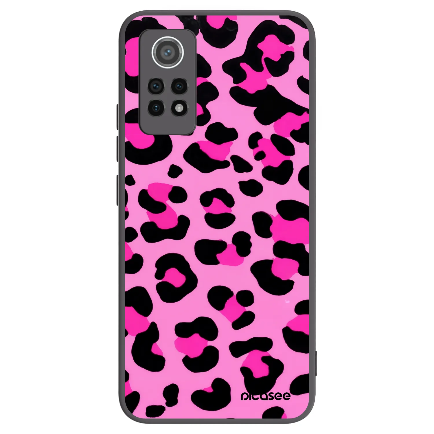 Picasee crna silikonska maskica za Xiaomi Redmi Note 12 Pro 4G - Pink Tiger