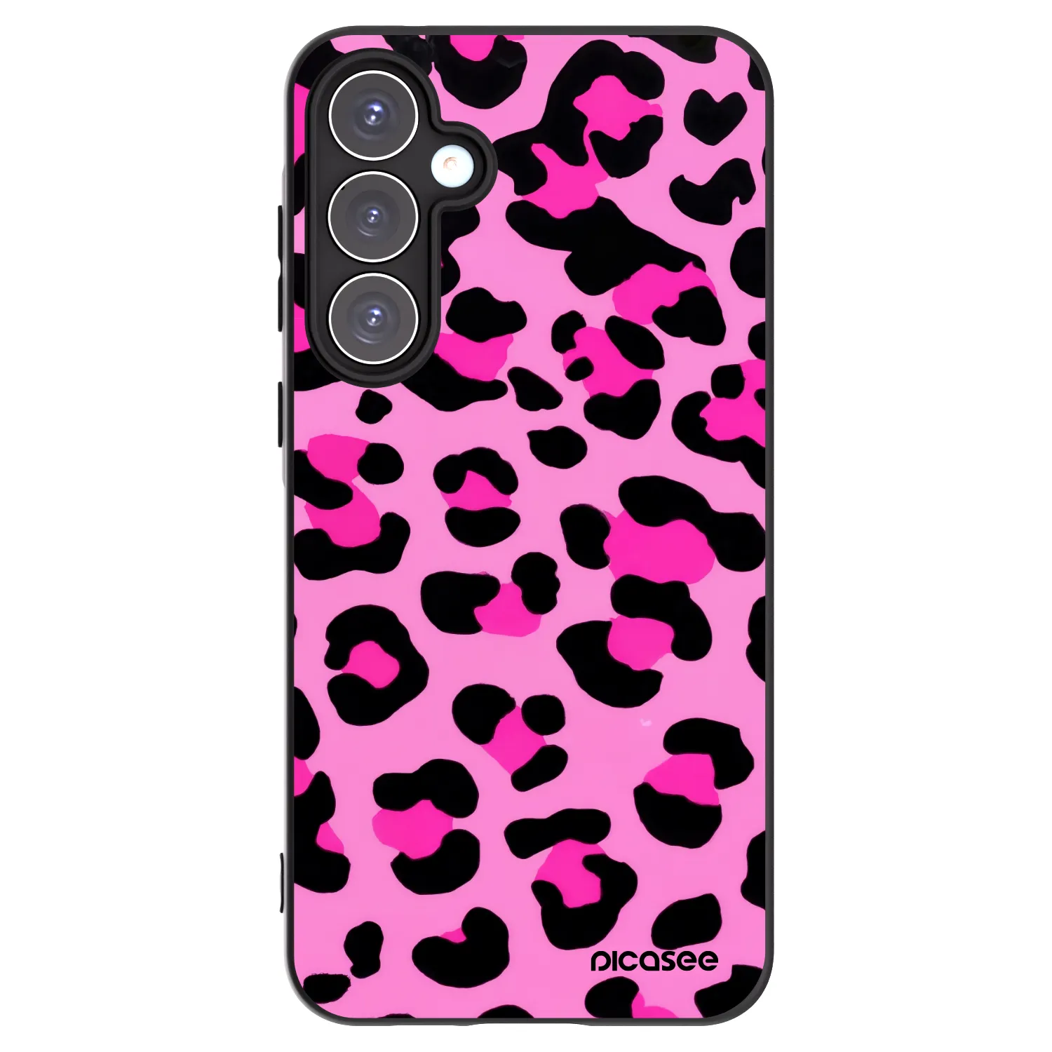 Picasee crna silikonska maskica za Samsung Galaxy A55 5G A556B - Pink Tiger