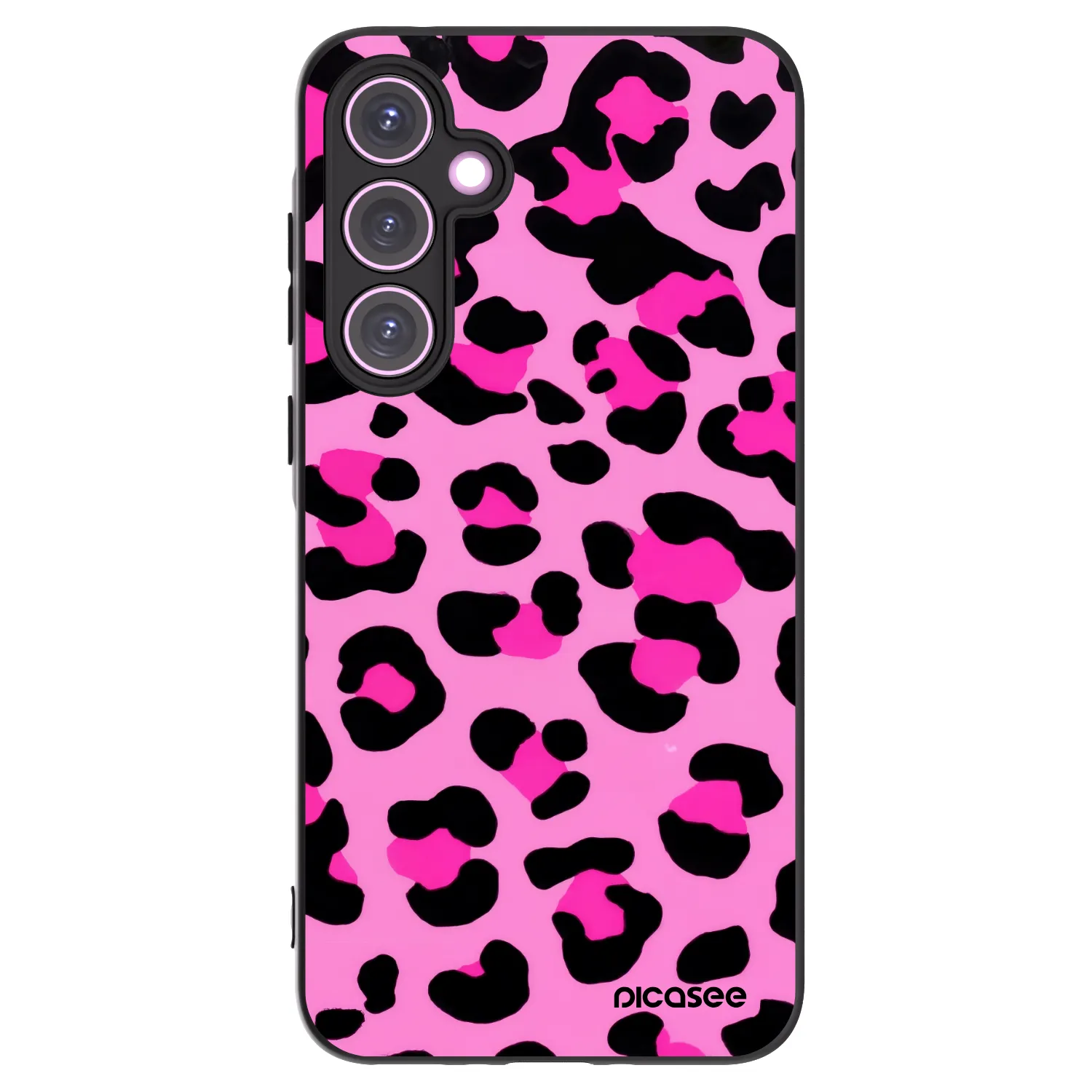 Picasee crna silikonska maskica za Samsung Galaxy A35 5G A356B - Pink Tiger