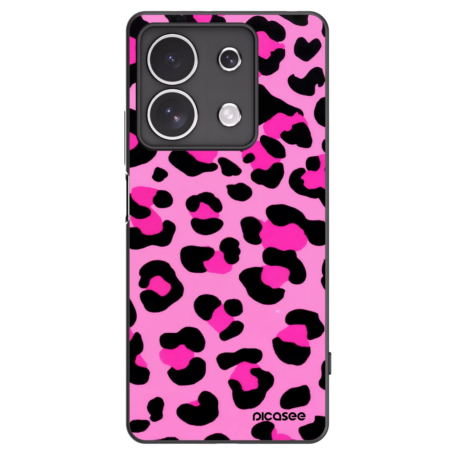 Picasee crna silikonska maskica za Xiaomi Redmi Note 13 4G - Pink Tiger