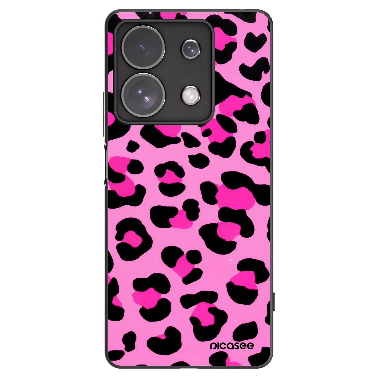 Picasee crna silikonska maskica za Xiaomi Redmi Note 13 Pro 4G - Pink Tiger