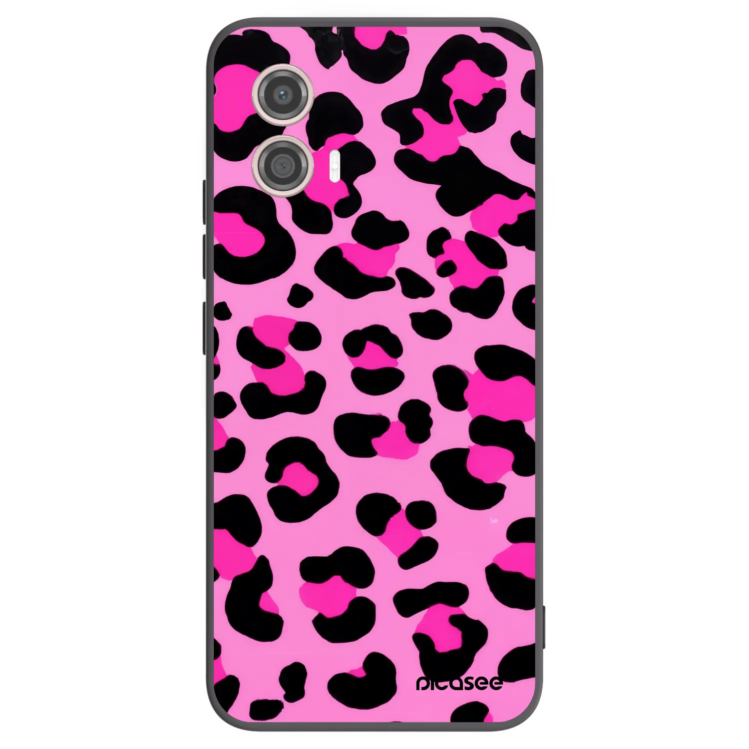 Picasee crna silikonska maskica za Motorola Moto G53 5G - Pink Tiger
