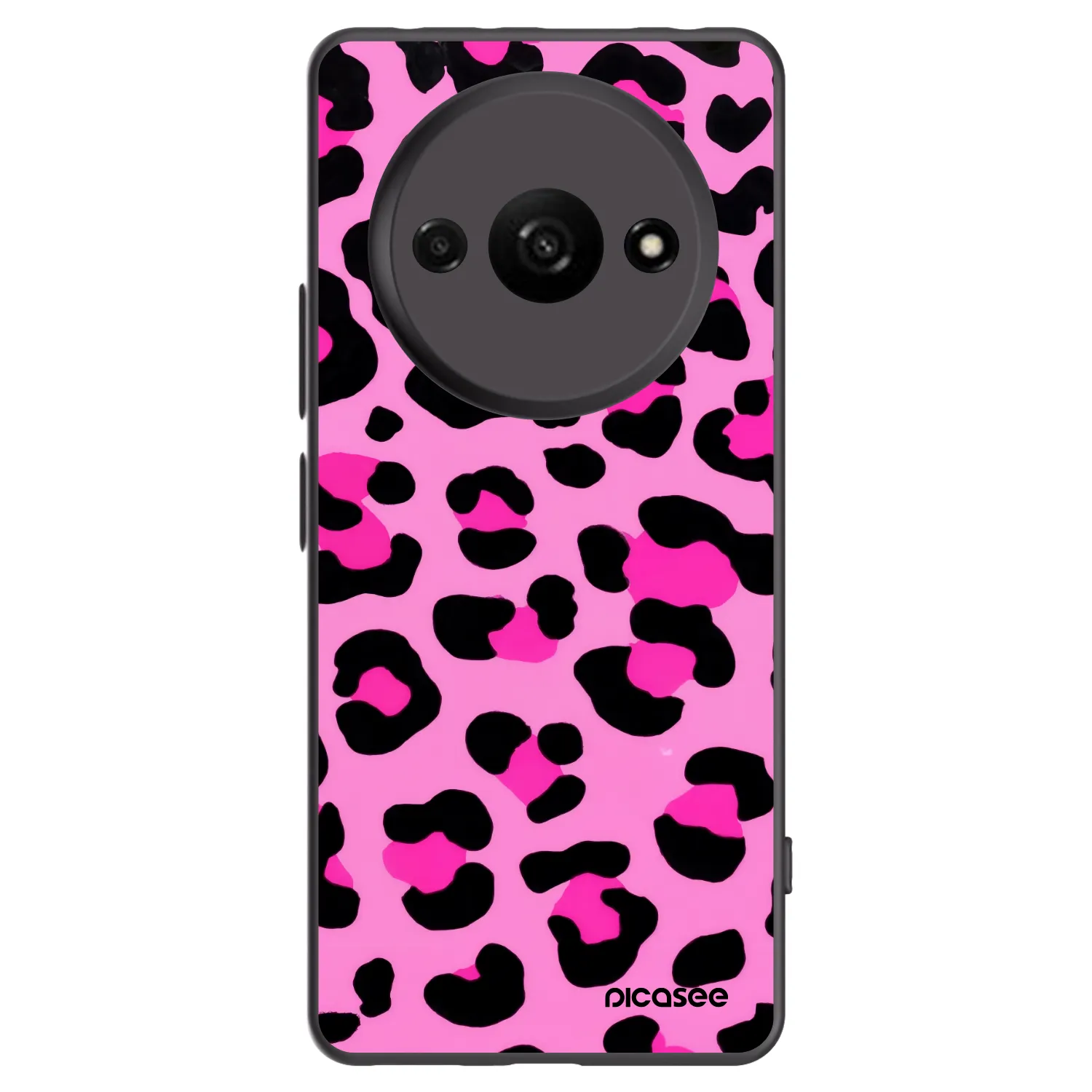 Picasee crna silikonska maskica za Xiaomi Redmi A3 - Pink Tiger