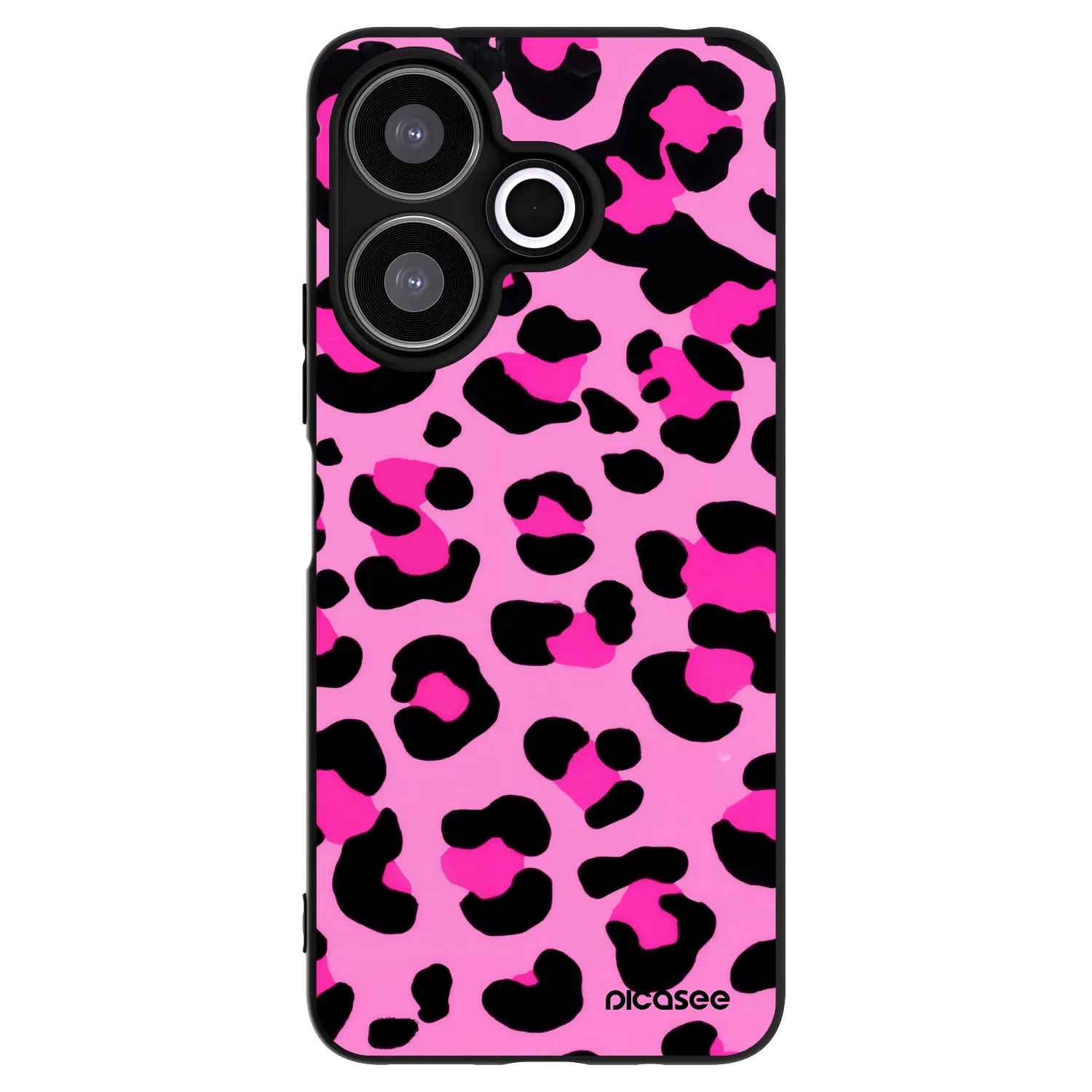Picasee crna silikonska maskica za Xiaomi Redmi 13 4G - Pink Tiger