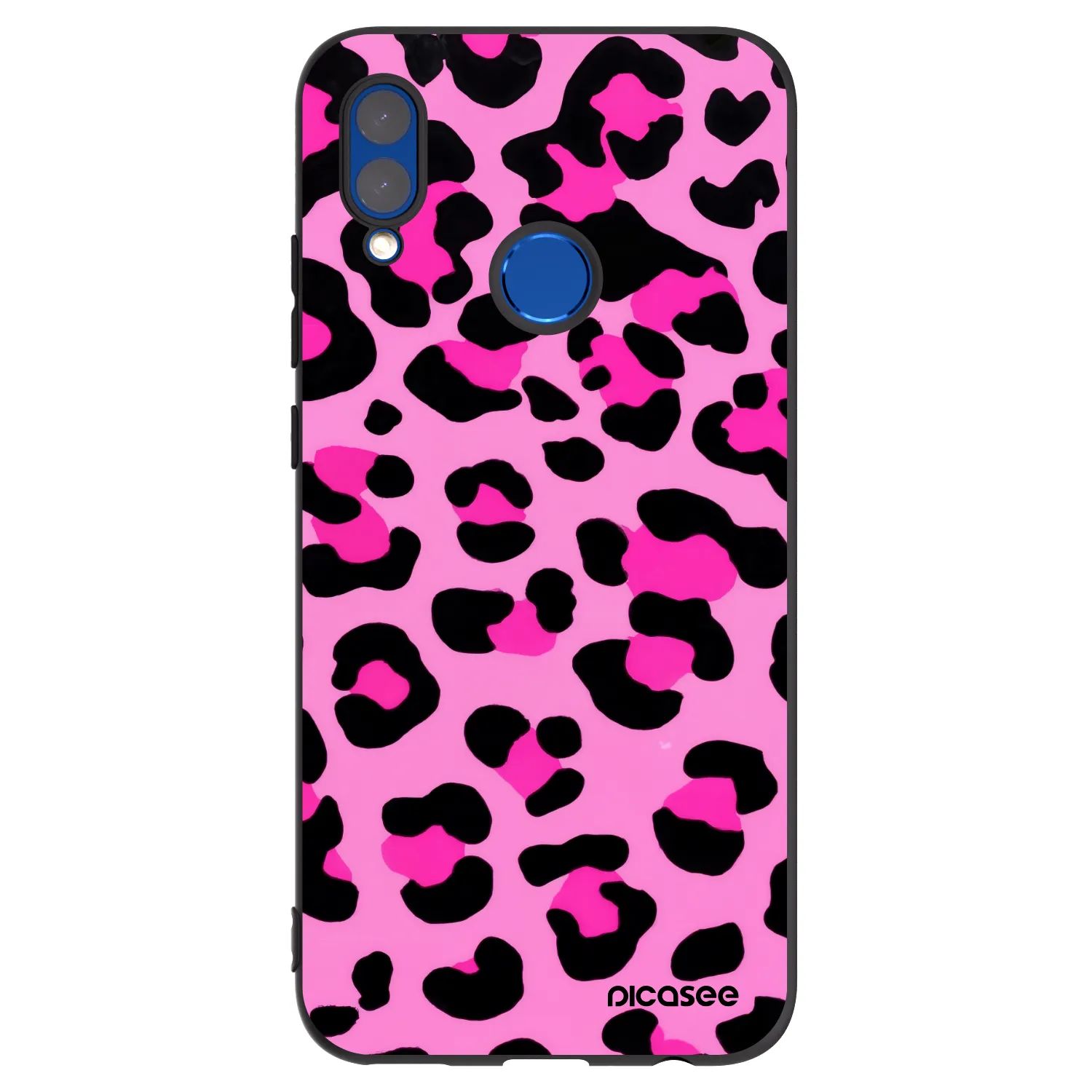 Picasee crna silikonska maskica za Honor 10 Lite - Pink Tiger