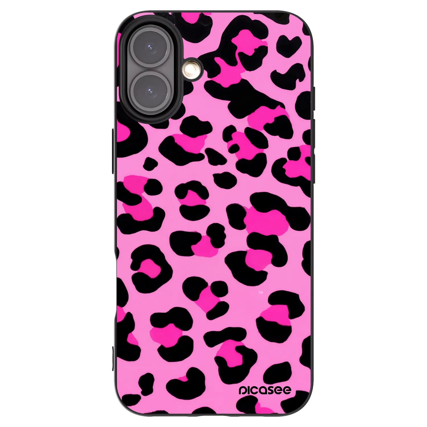 Picasee crna silikonska maskica za Apple iPhone 16 Plus - Pink Tiger