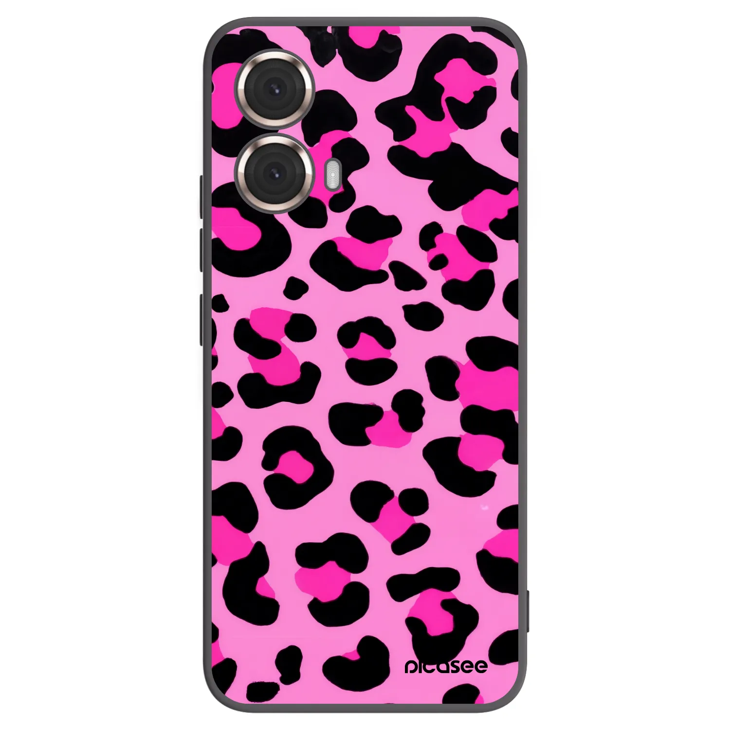 Picasee crna silikonska maskica za Motorola Moto G85 - Pink Tiger