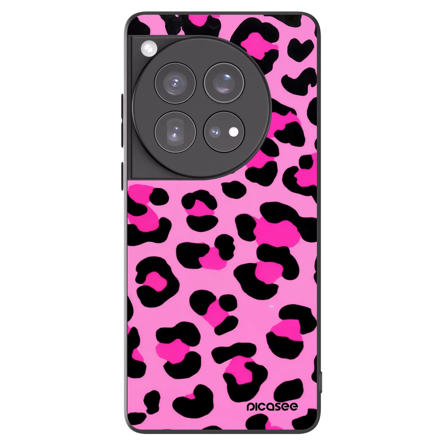Picasee crna silikonska maskica za OnePlus 12 5G - Pink Tiger