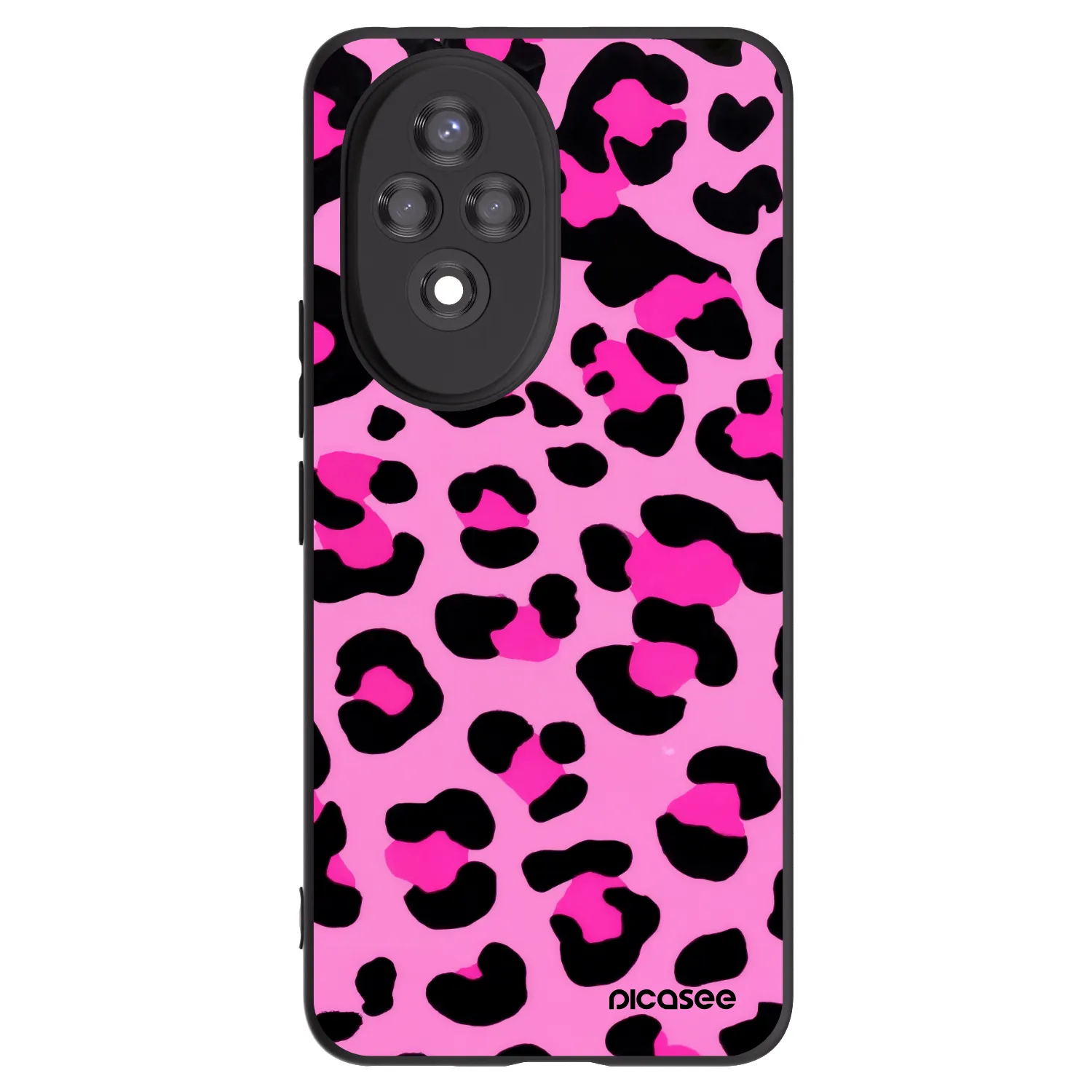 Picasee crna silikonska maskica za Honor 200 Pro 5G - Pink Tiger