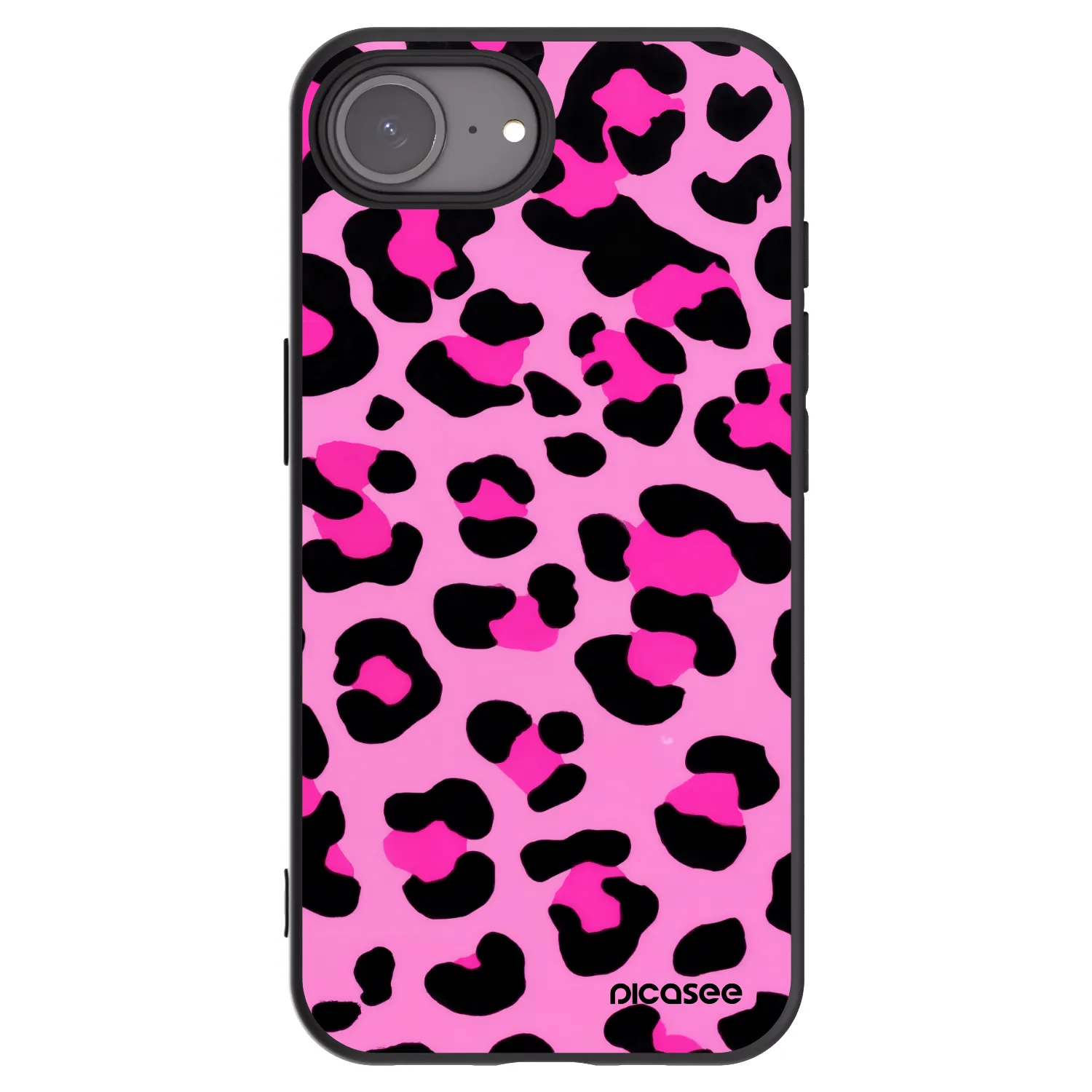 Picasee crna silikonska maskica za Apple iPhone 16e - Pink Tiger