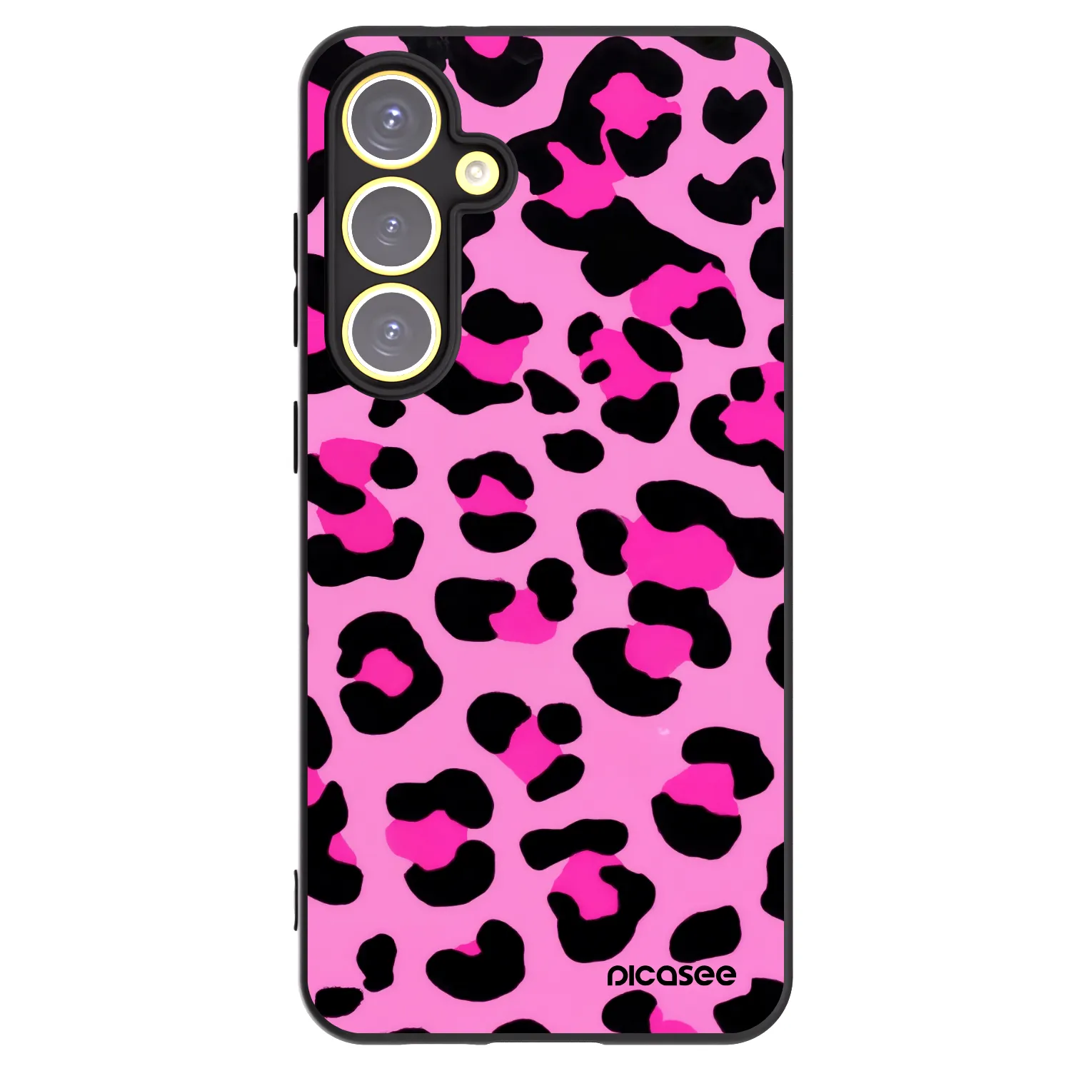 Picasee crna silikonska maskica za Samsung Galaxy S24 FE S721B - Pink Tiger