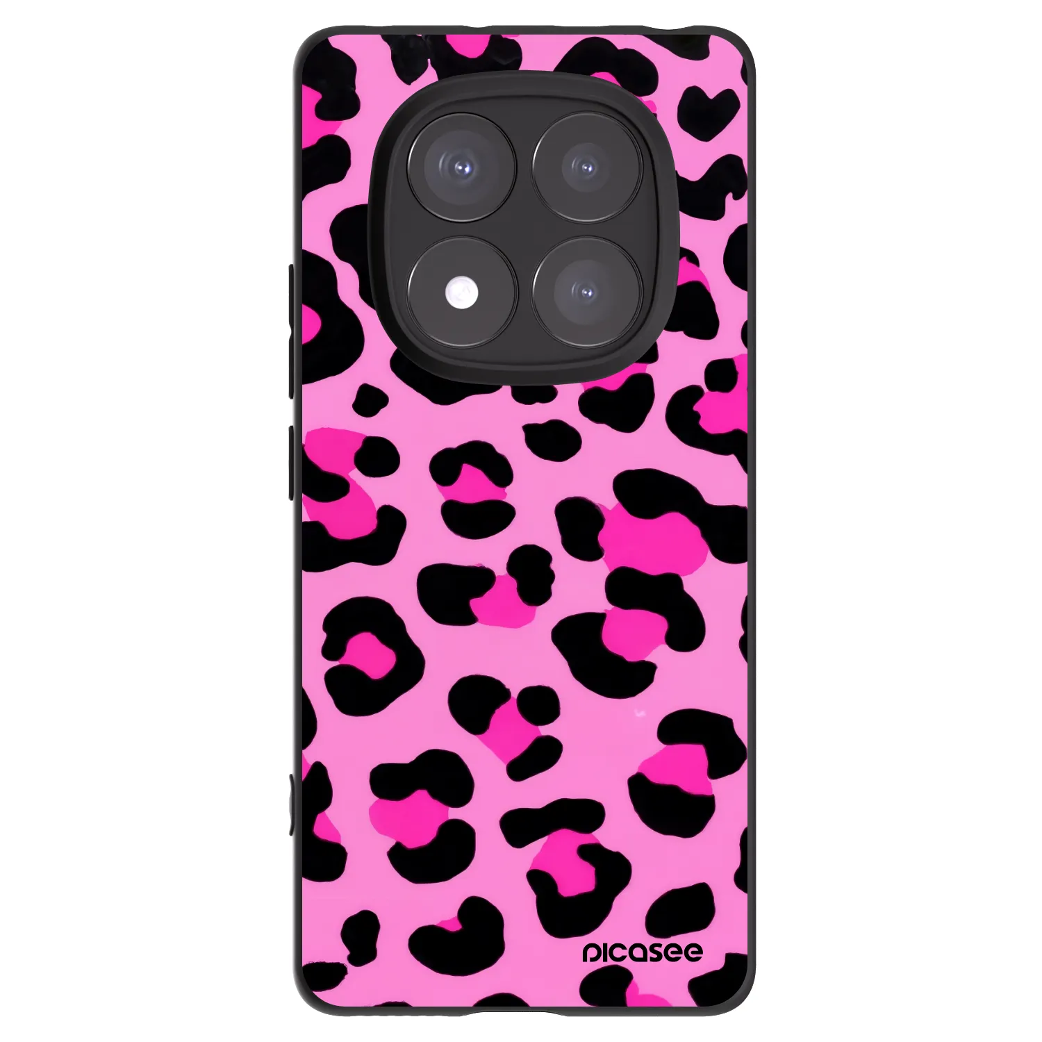 Picasee crna silikonska maskica za Xiaomi Redmi Note 14 Pro 5G - Pink Tiger