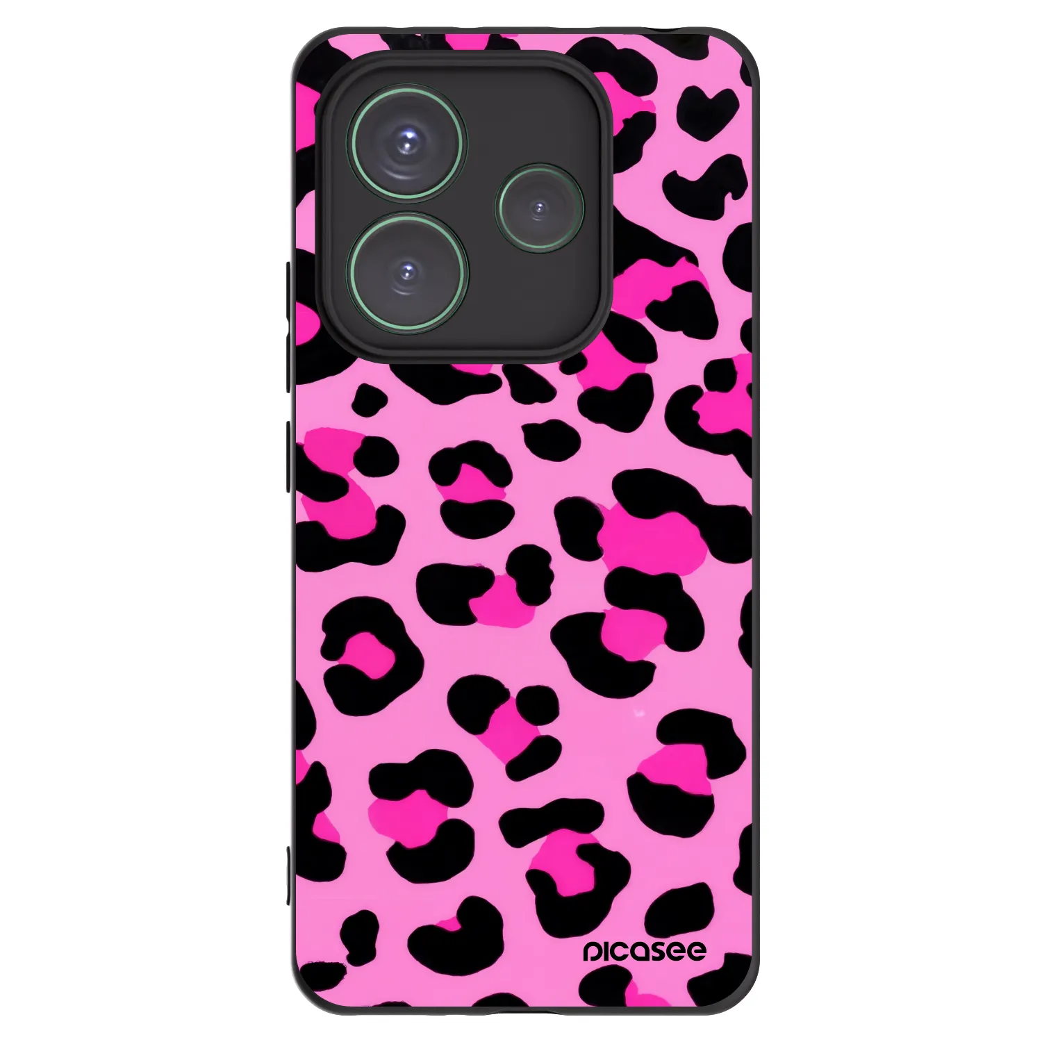 Picasee crna silikonska maskica za Xiaomi Redmi Note 14 5G - Pink Tiger