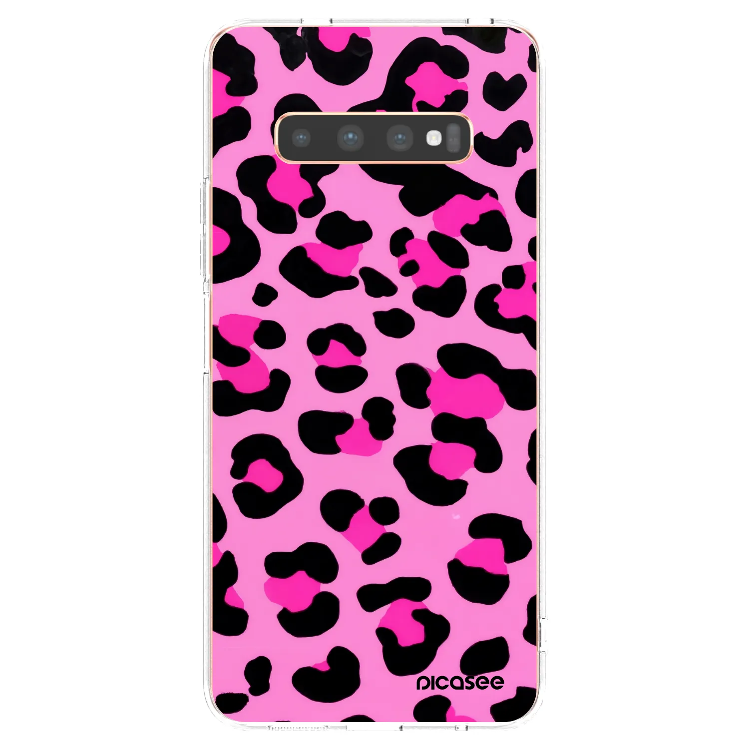 Picasee silikonska prozirna maskica za Samsung Galaxy S10 Plus G975 - Pink Tiger
