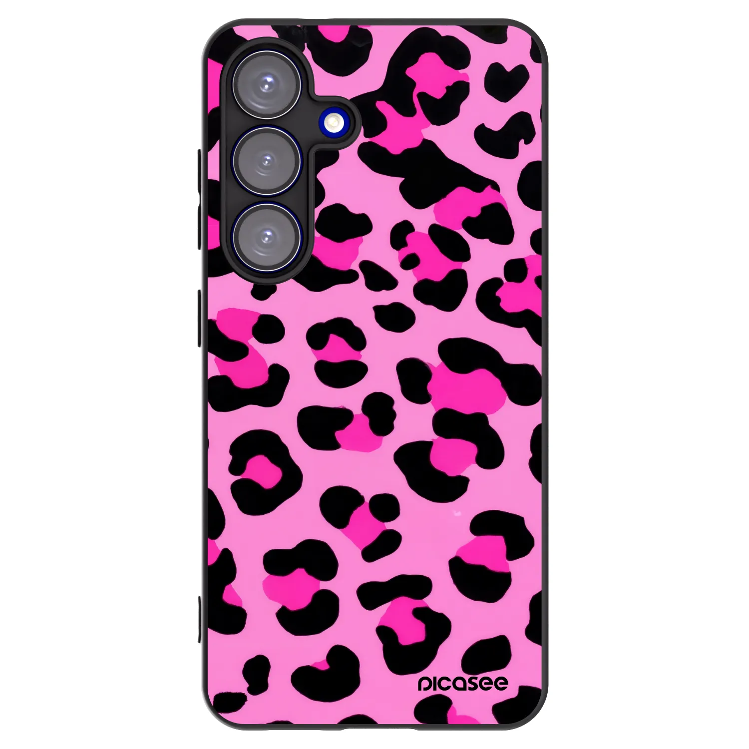 Picasee crna silikonska maskica za Samsung Galaxy S25 5G - Pink Tiger