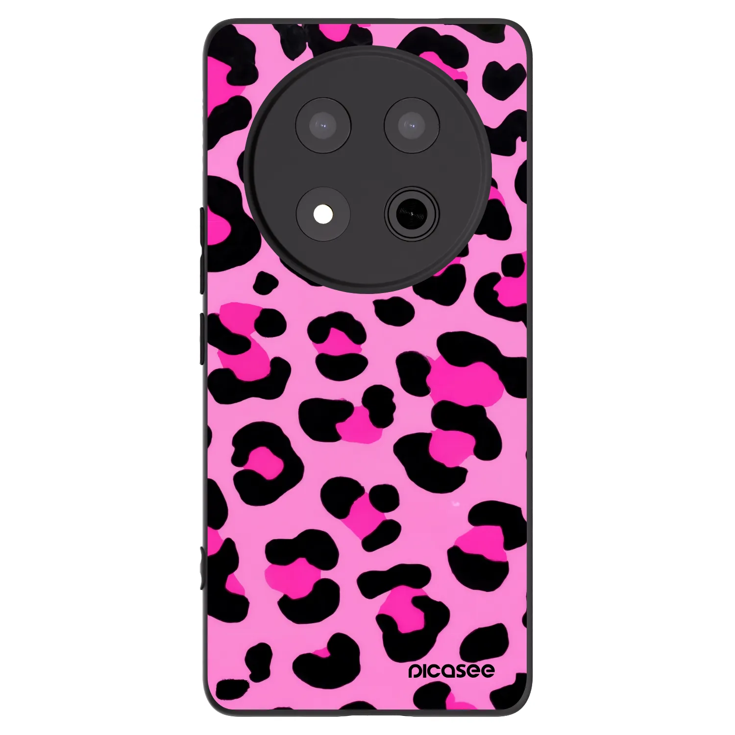 Picasee crna silikonska maskica za Honor Magic7 Lite 5G - Pink Tiger