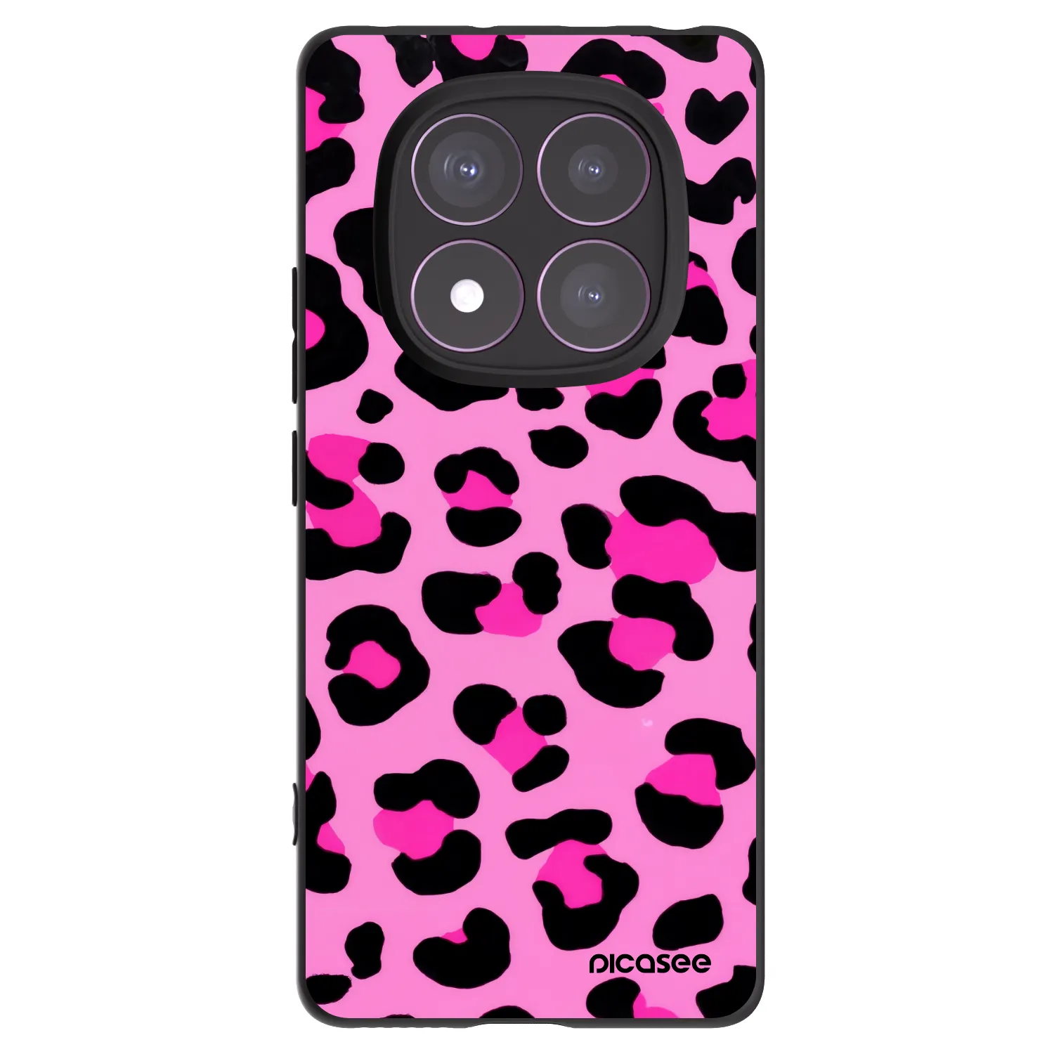 Picasee crna silikonska maskica za Xiaomi Redmi Note 14 Pro 4G - Pink Tiger