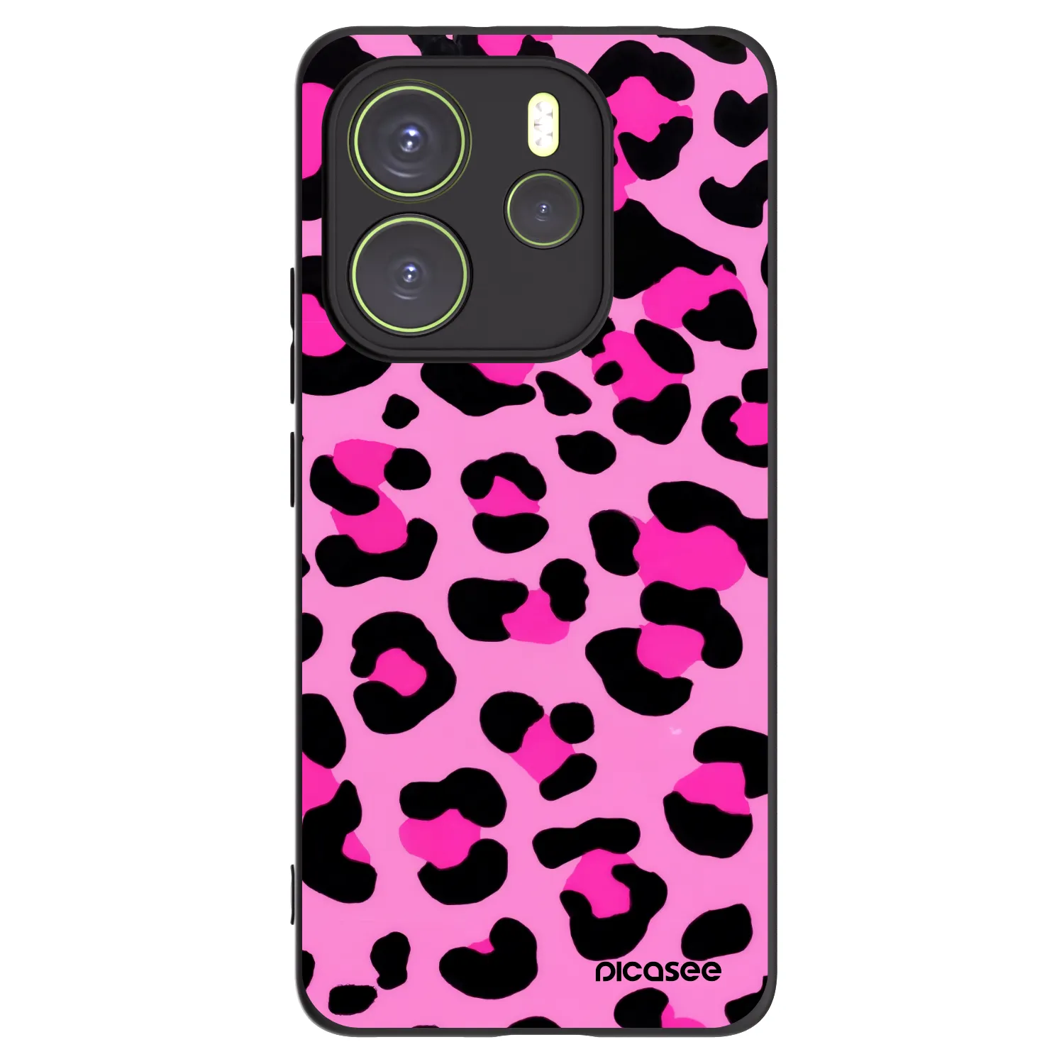 Picasee crna silikonska maskica za Xiaomi Redmi Note 14 4G - Pink Tiger