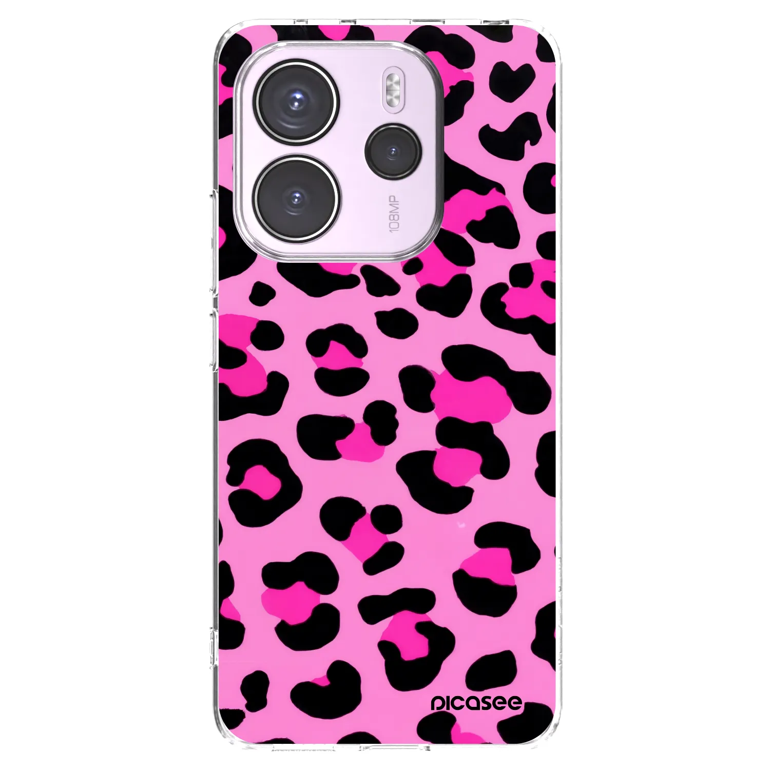 Picasee silikonska prozirna maskica za Xiaomi Redmi Note 14 4G - Pink Tiger