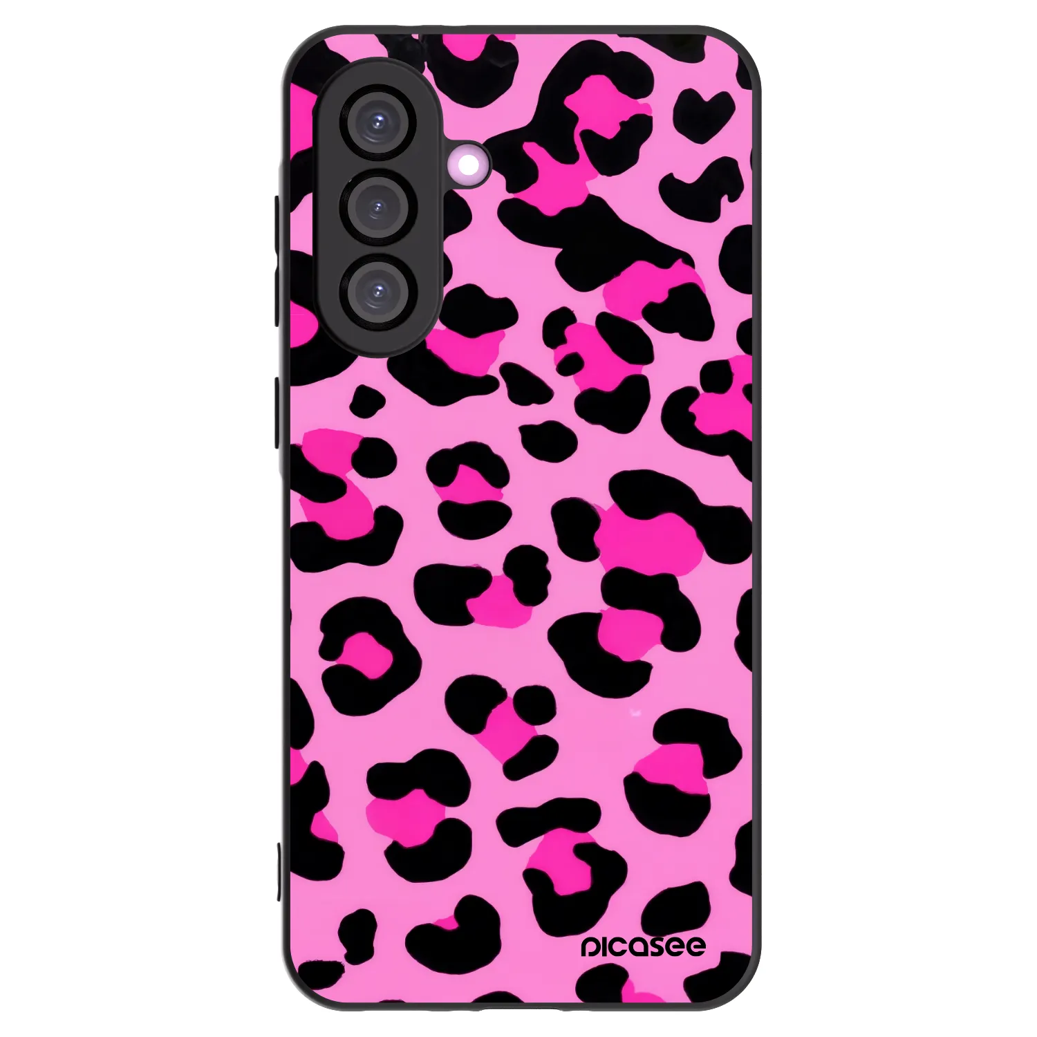 Picasee crna silikonska maskica za Samsung Galaxy A36 5G - Pink Tiger